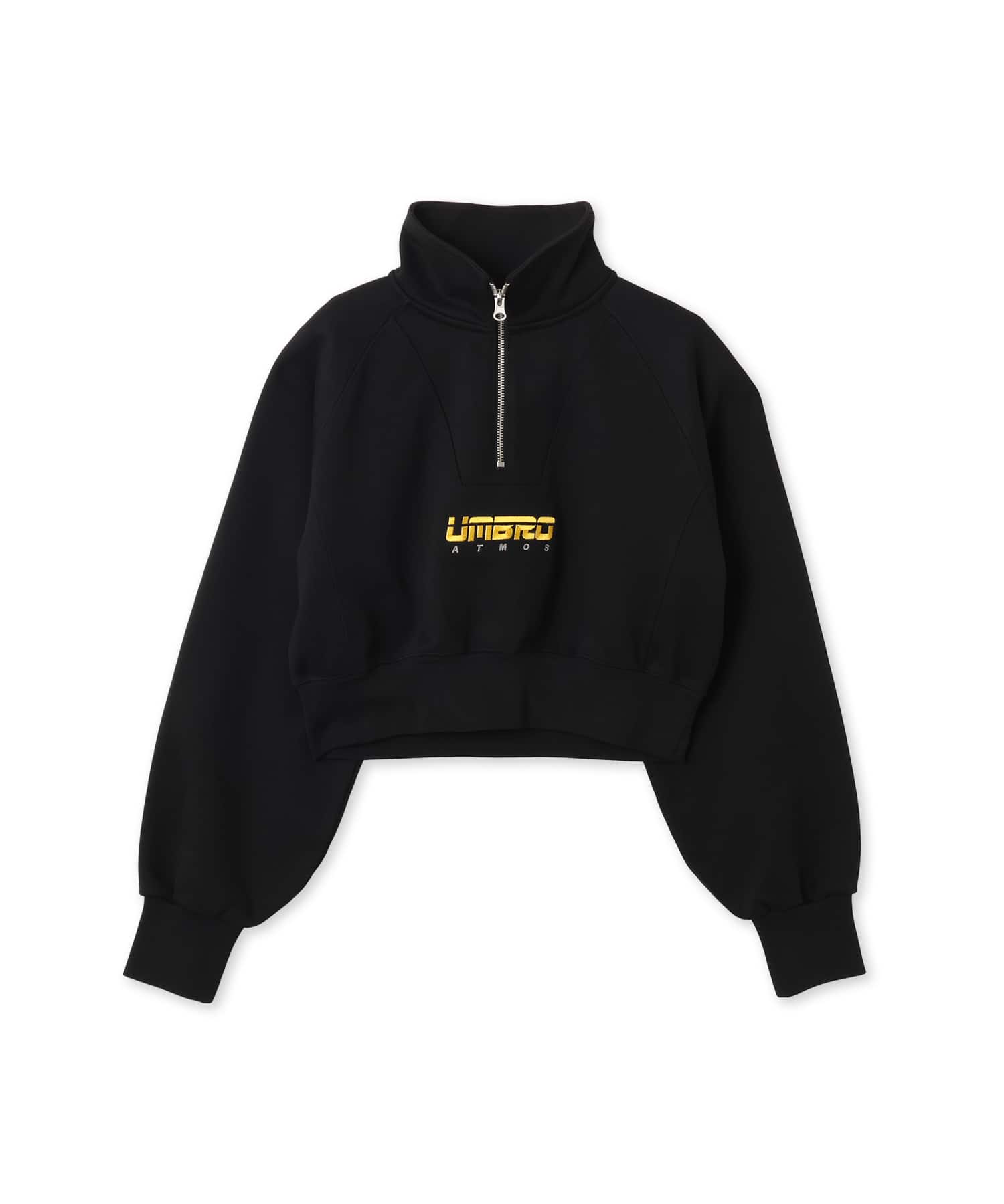 UMBRO x atmos pink Half Zip-Up Sweatshirt BLACKのメイン画像