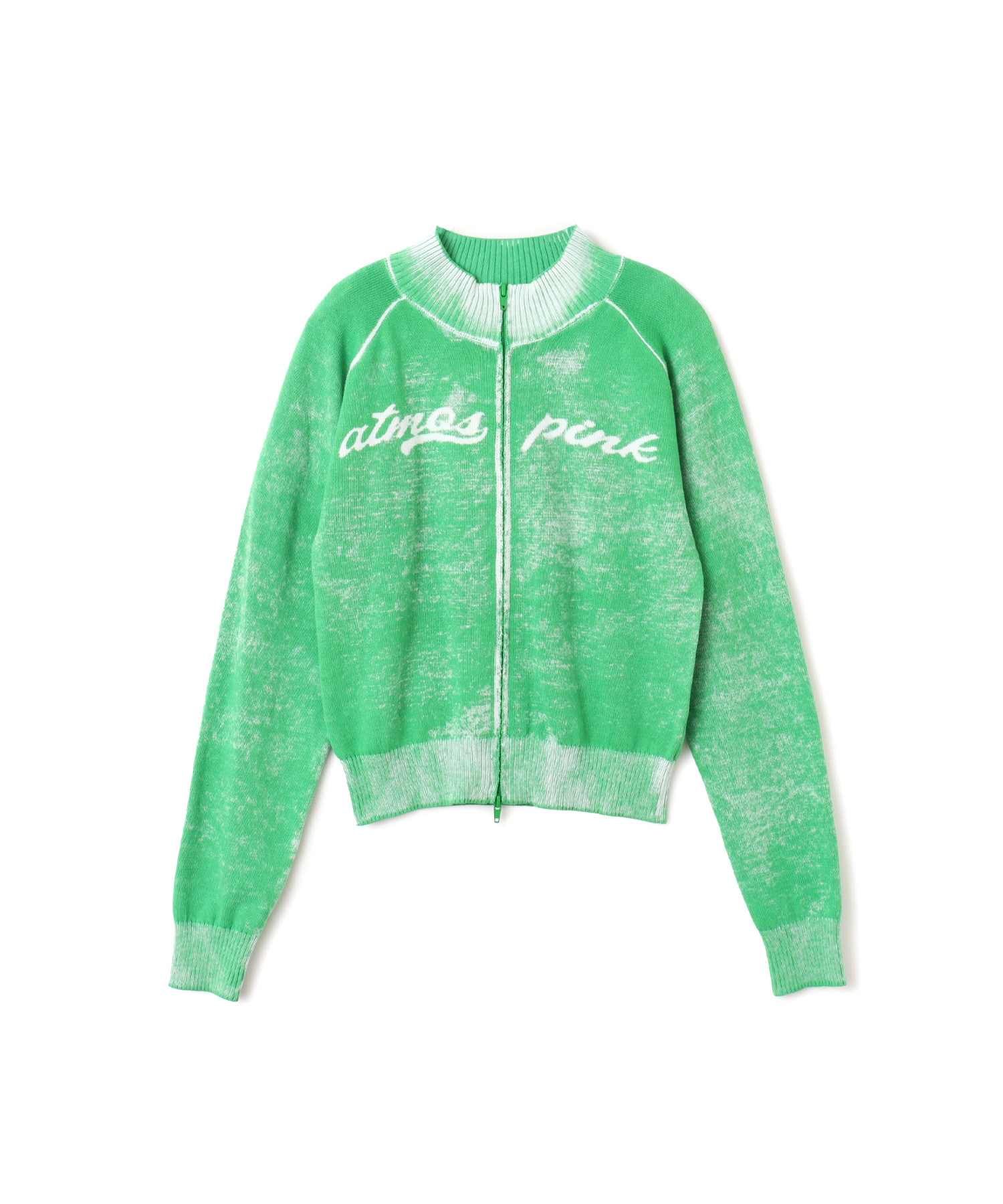 atmos pink Faded Coler Zip-up Cardigan GREENのメイン画像