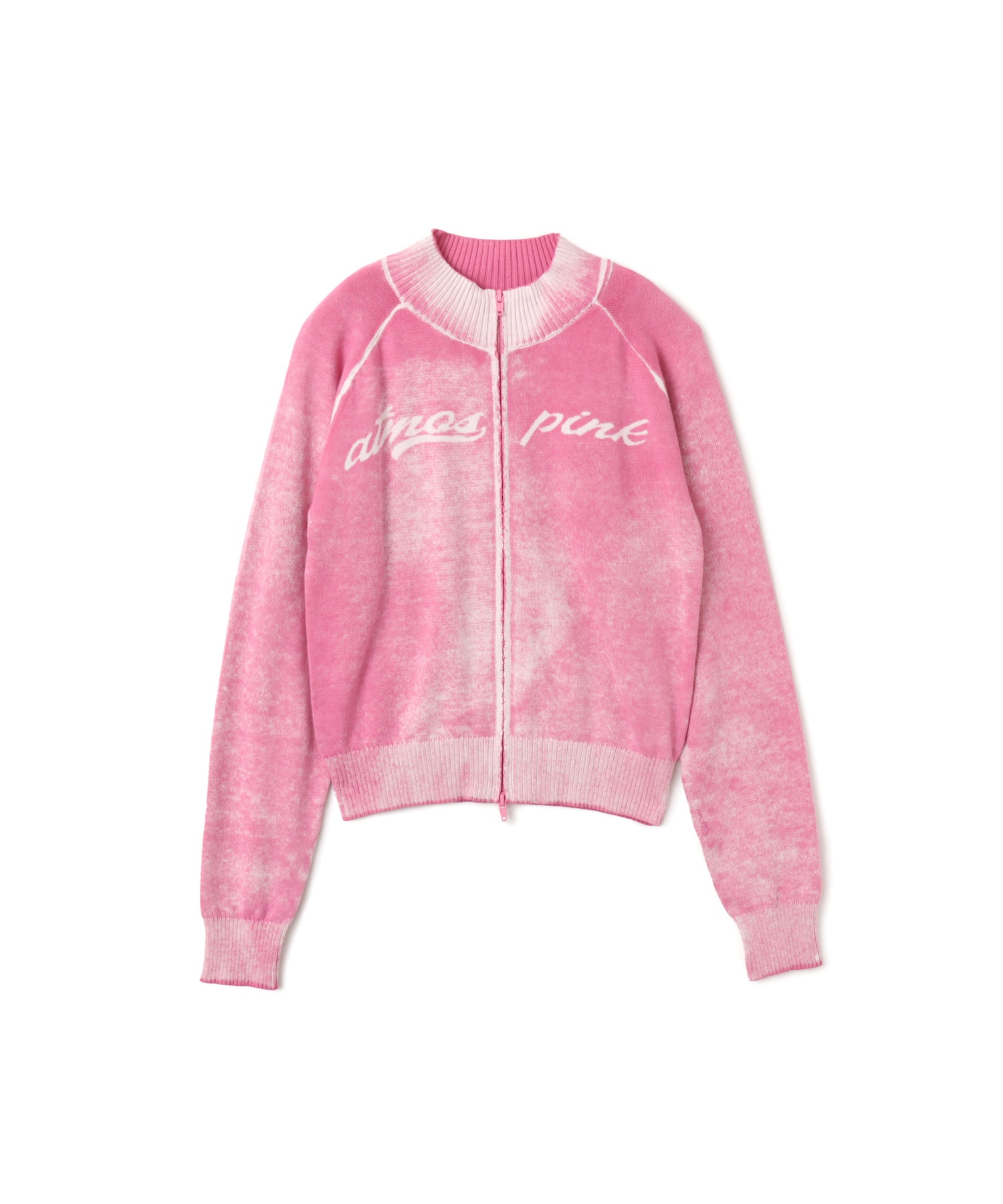 atmos pink Faded Coler Zip-up Cardigan PINKのメイン画像