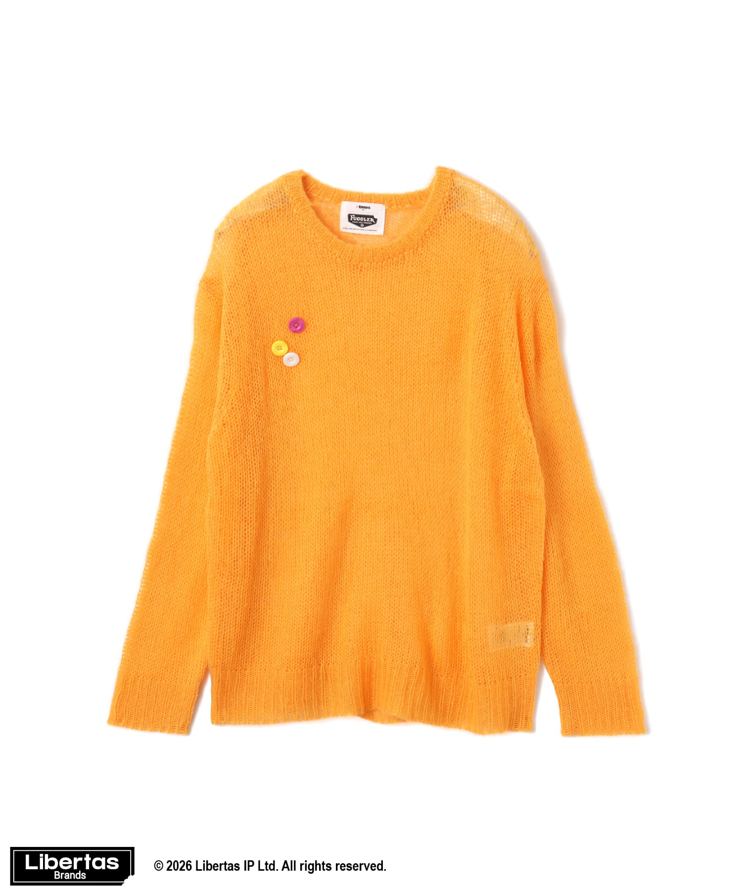 atmos pink x FUGGLER Crew Neck Knit Top ORANGEのメイン画像