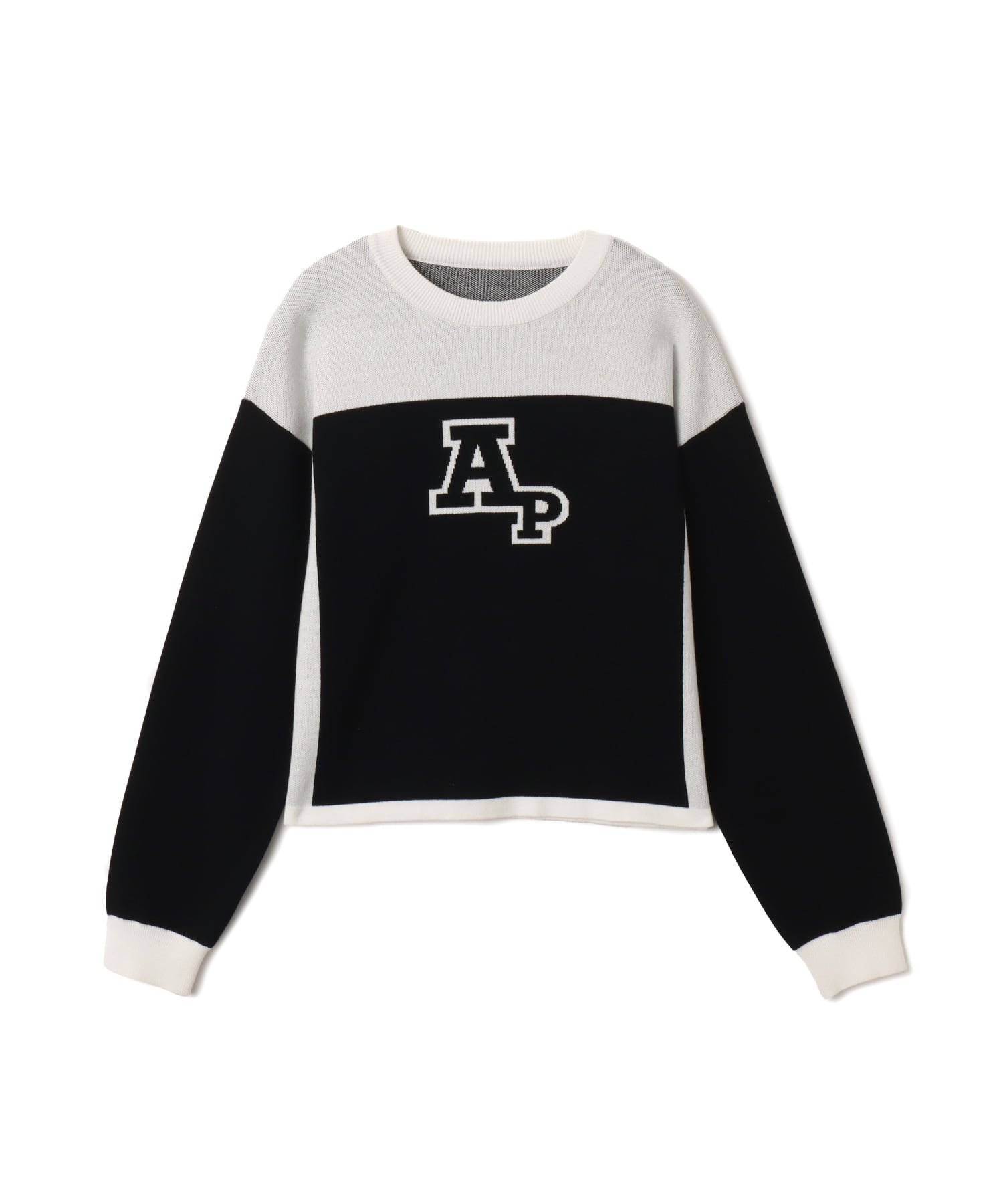 atmos pink Rugger Knit Top BLACKのメイン画像
