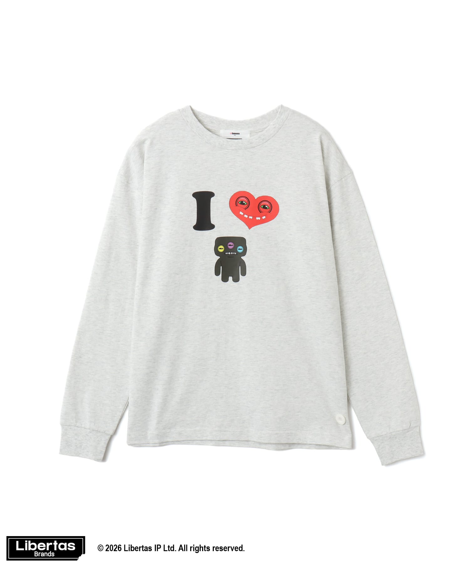 atmos pink x FUGGLER I LOVE FUGGLER LS T-shirt GRAYのメイン画像
