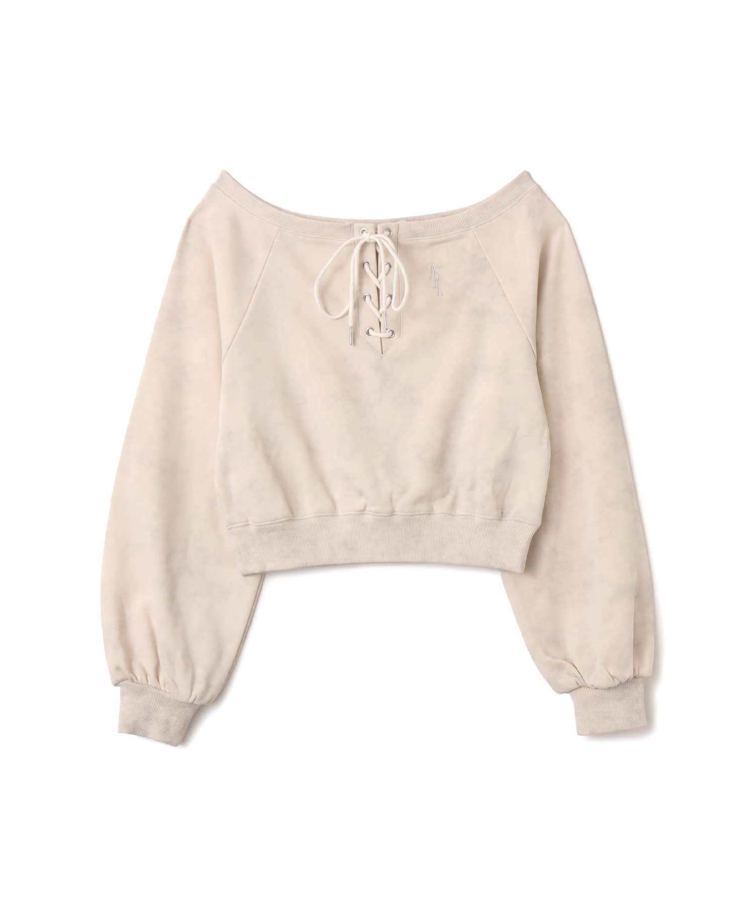 atmos pink Lace-up Sweat Top WHITEのメイン画像