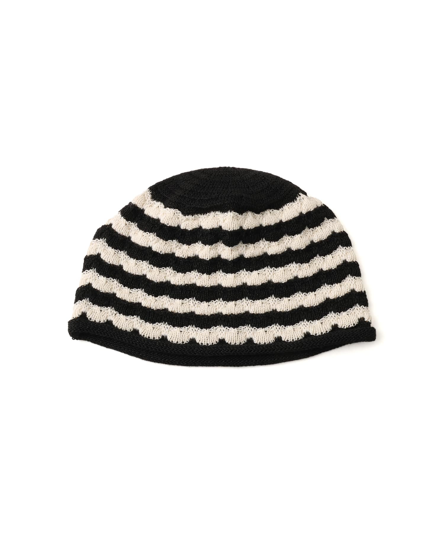 atmos pink Striped Summer Knit Hat BLACKのメイン画像