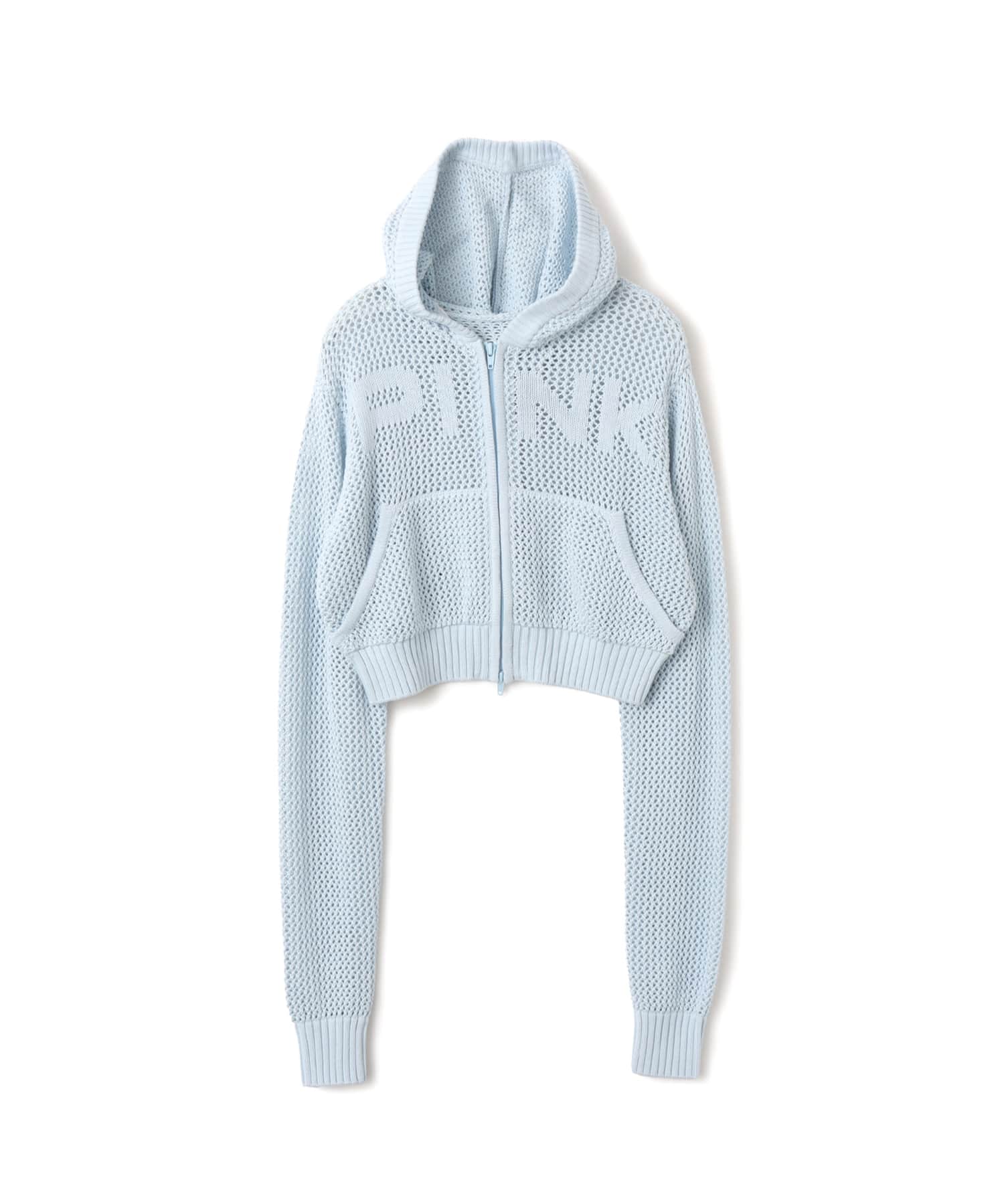 atmos pink Pointelle Knit Zip-up Hoodie SAXのメイン画像