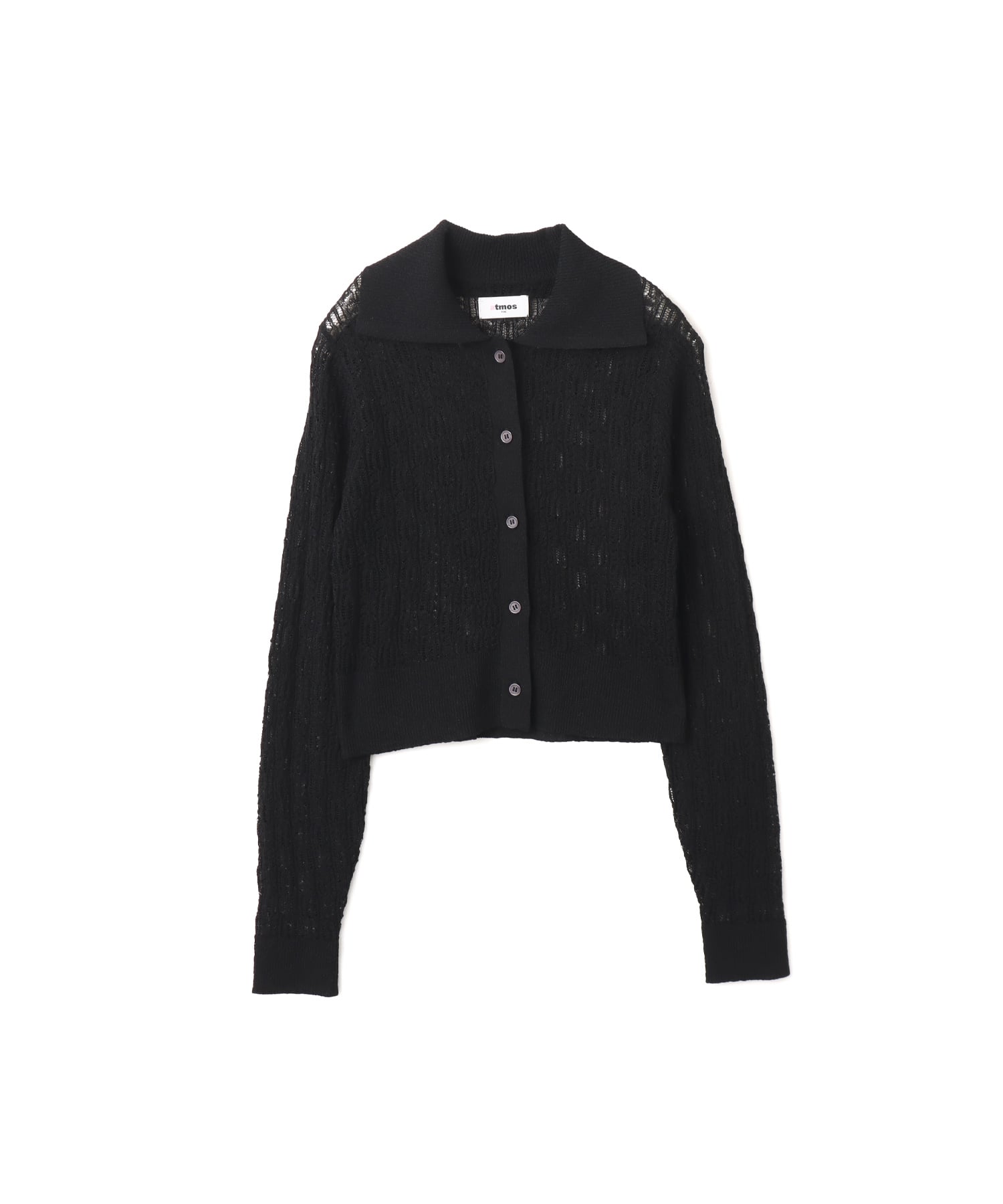 atmos pink See-Through Knit Cardigan BLACKのメイン画像
