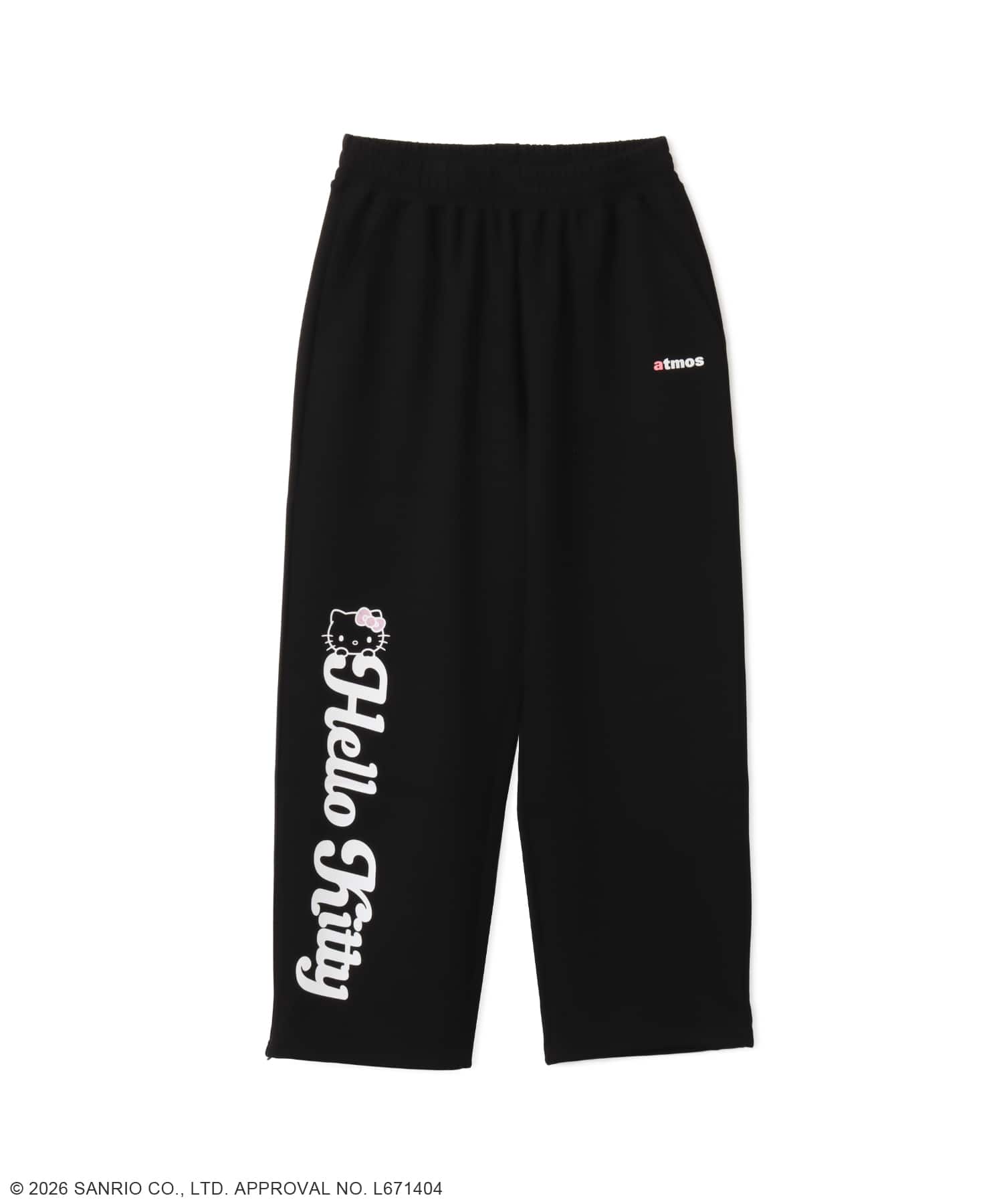 atmos pink x HELLO KITTY Sweat Pants BLACKのメイン画像