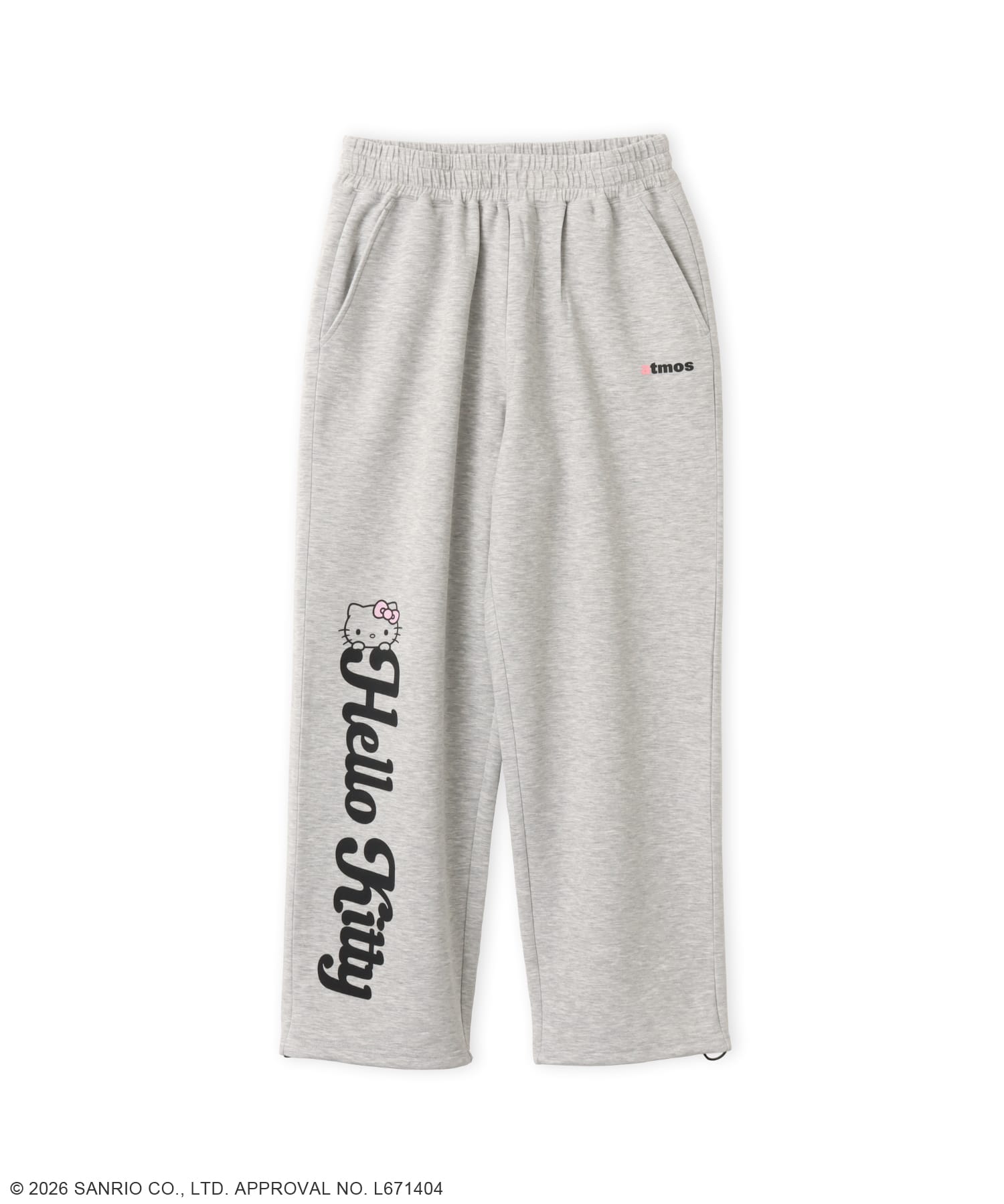 atmos pink x HELLO KITTY Sweat Pants GRAYのメイン画像