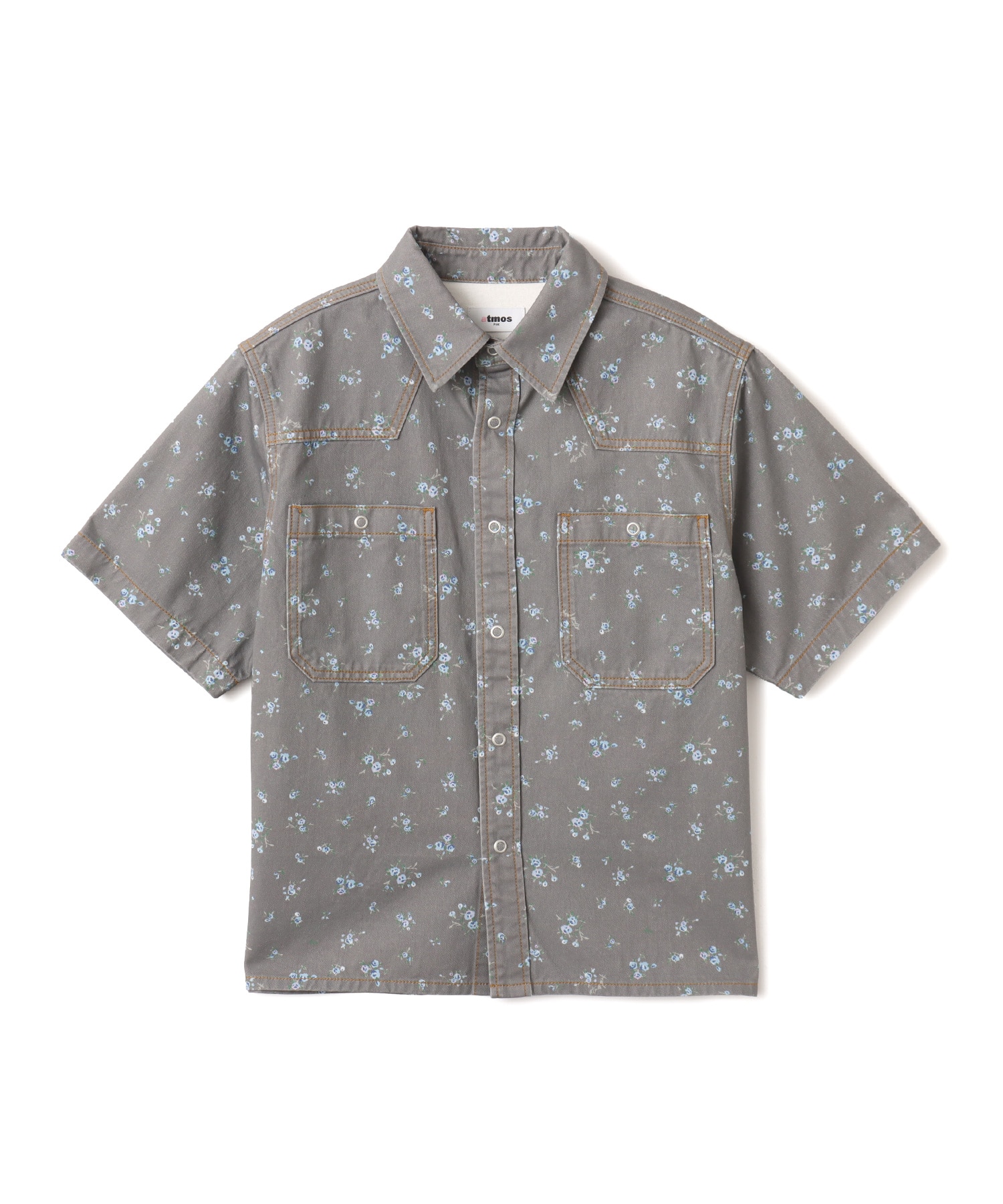 atmos pink Floral Work Shirt BLACKのメイン画像