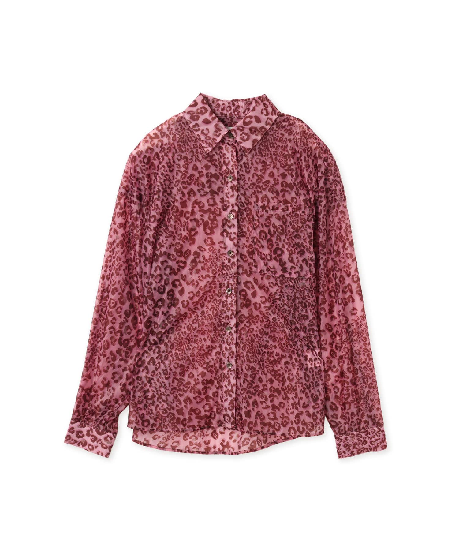 atmos pink Leopard Pattern Sheer Shirt  PINKのメイン画像