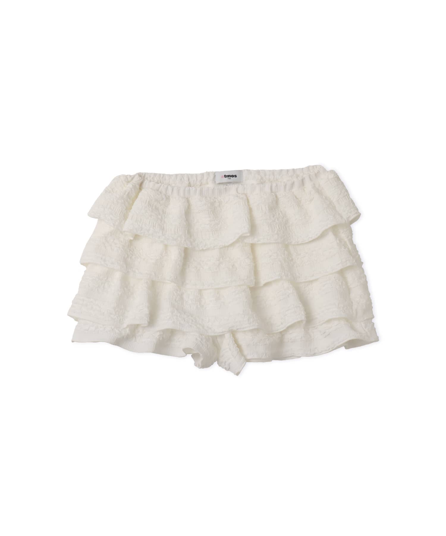 atmos pink Tiered Short Pants WHITEのメイン画像