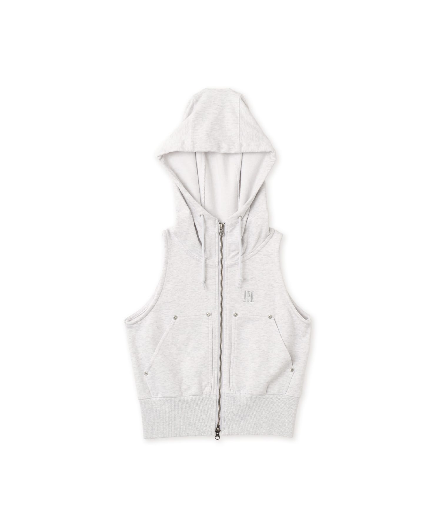 atmos pink No Sleeve Zip-up Hoodie GRAYのメイン画像