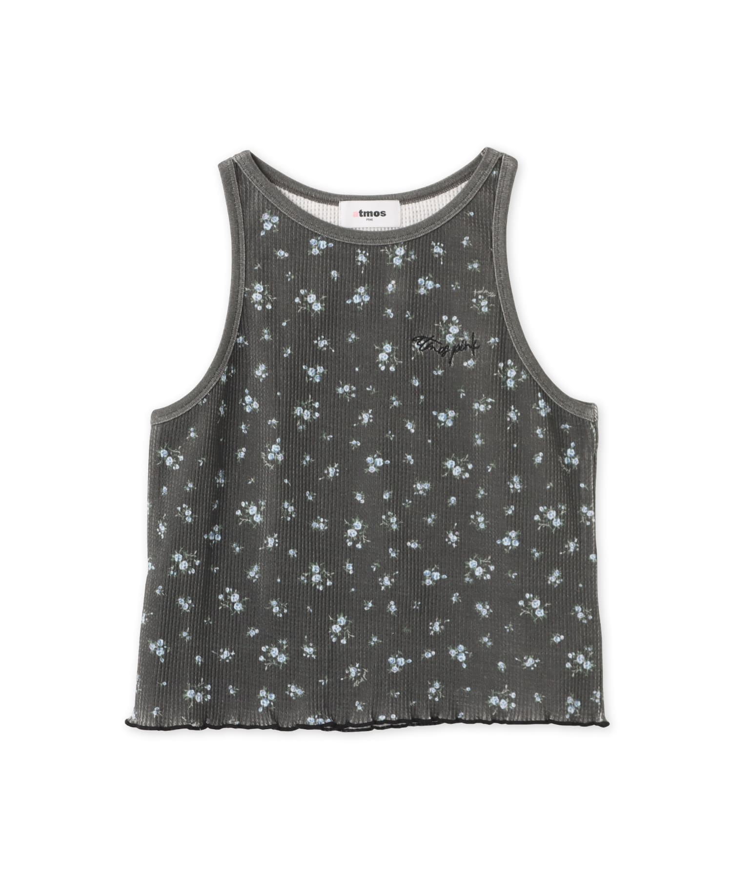 atmos pink Floral Print Tank Top BLACKのメイン画像