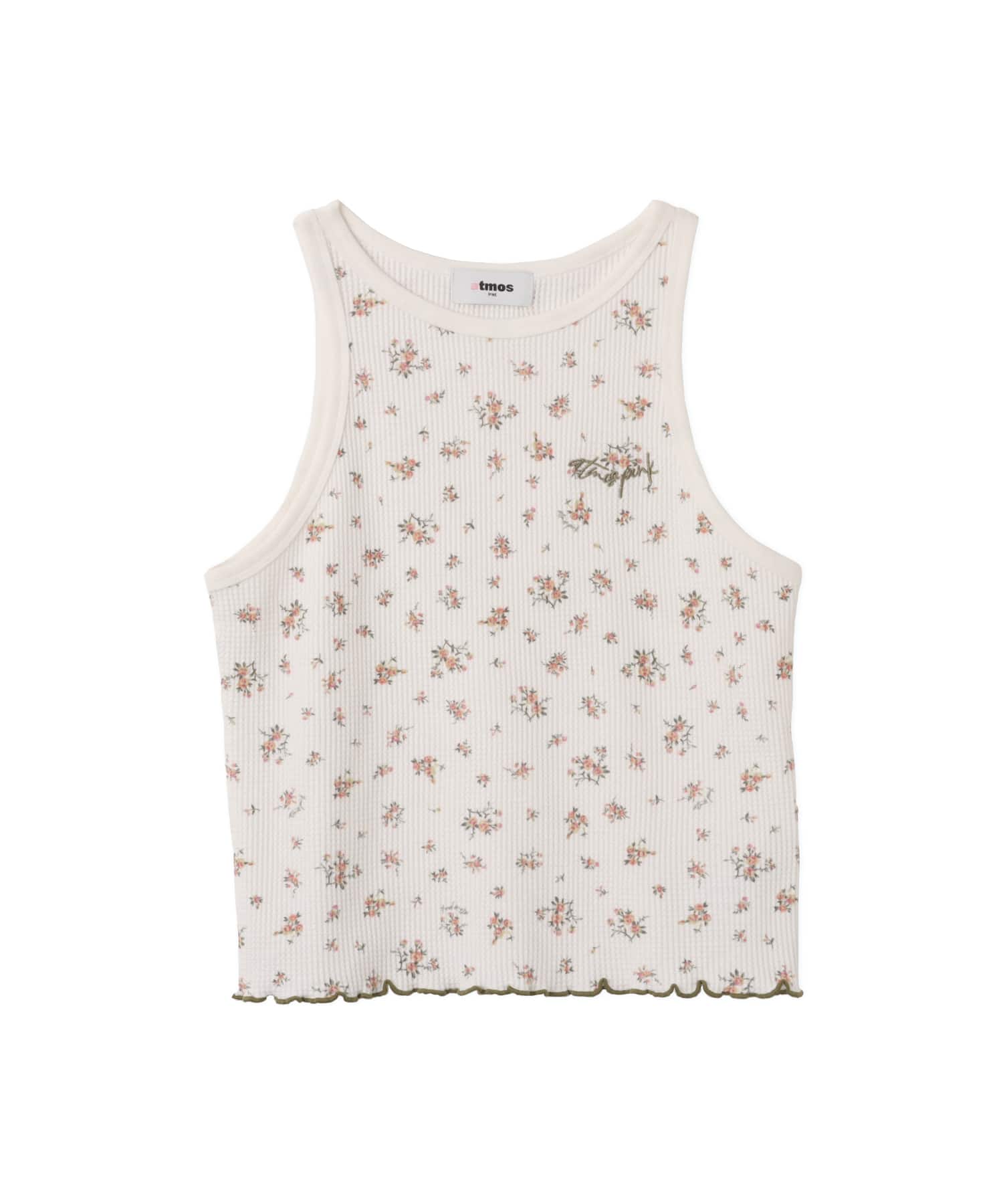 atmos pink Floral Print Tank Top WHITEのメイン画像