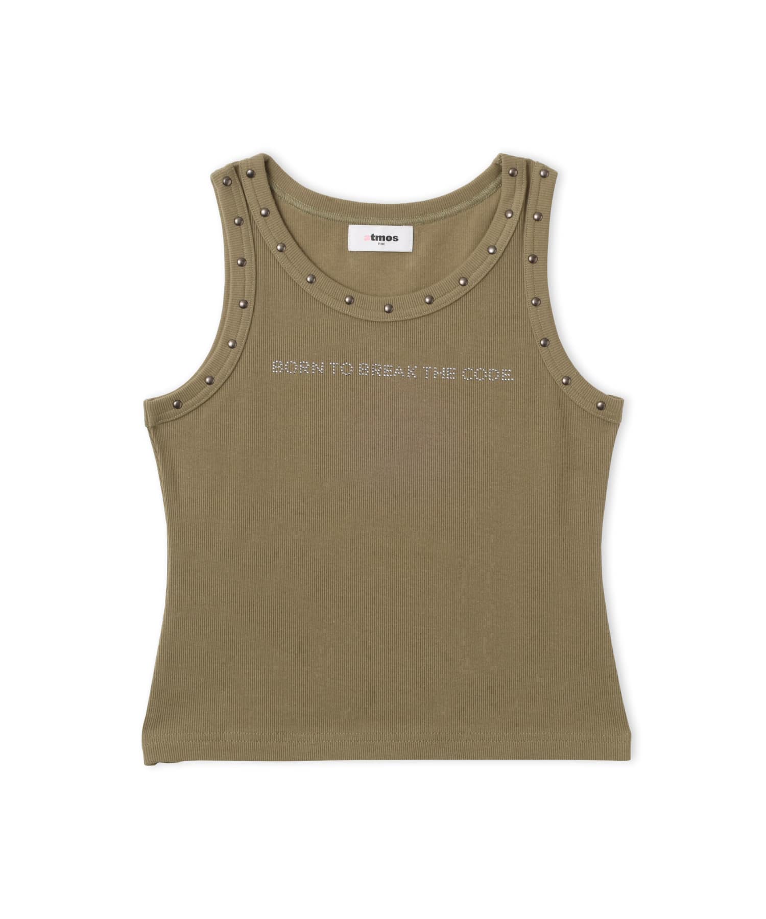 atmos pink Studs Tank Top KHAKIのメイン画像