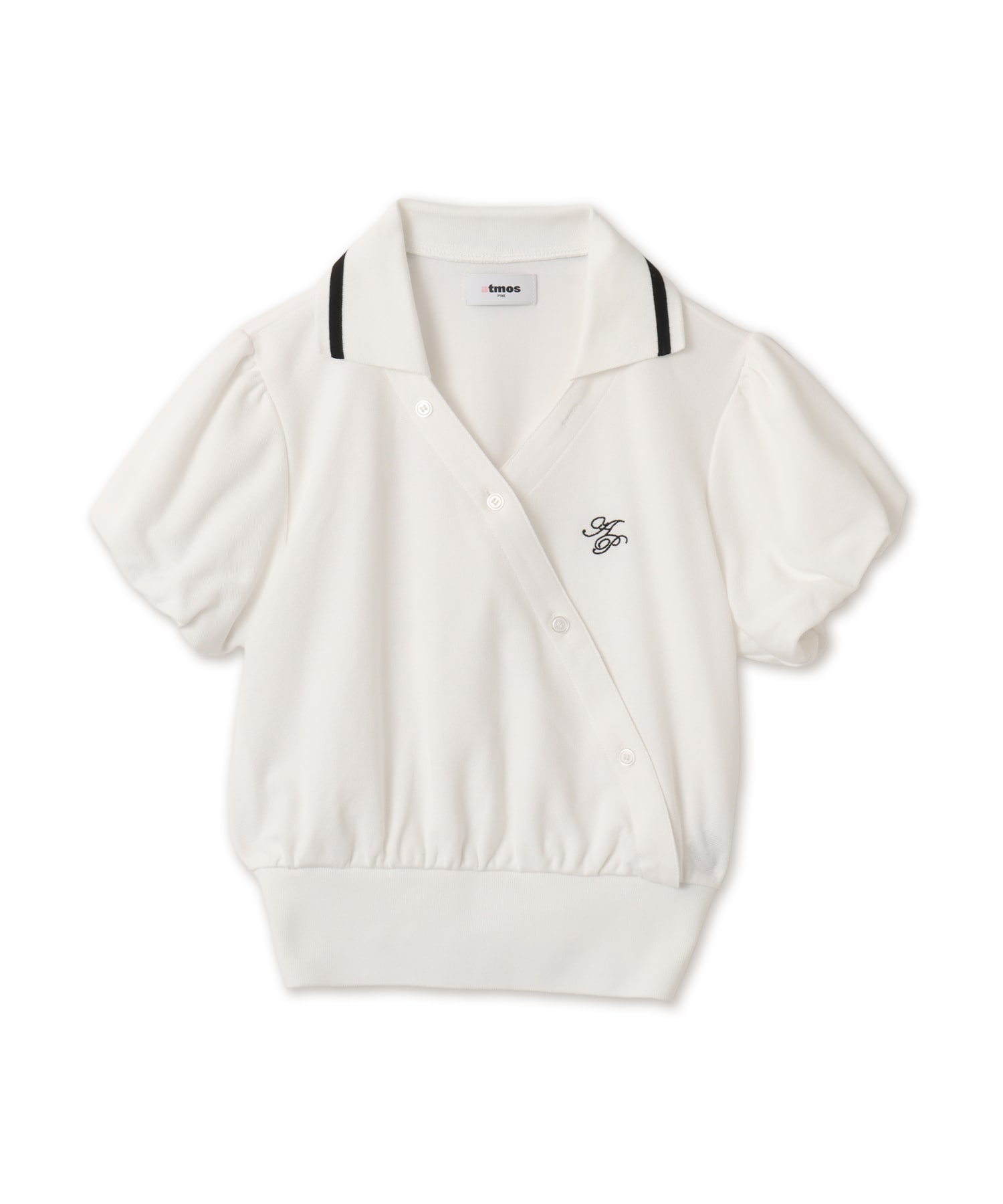 atmos pink Cashe-Coeur Polo Shirt WHITEのメイン画像