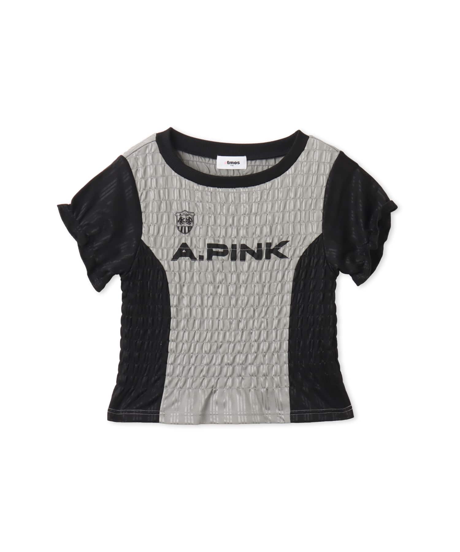 atmos pink Shirring Game T-shirt BLACKのメイン画像
