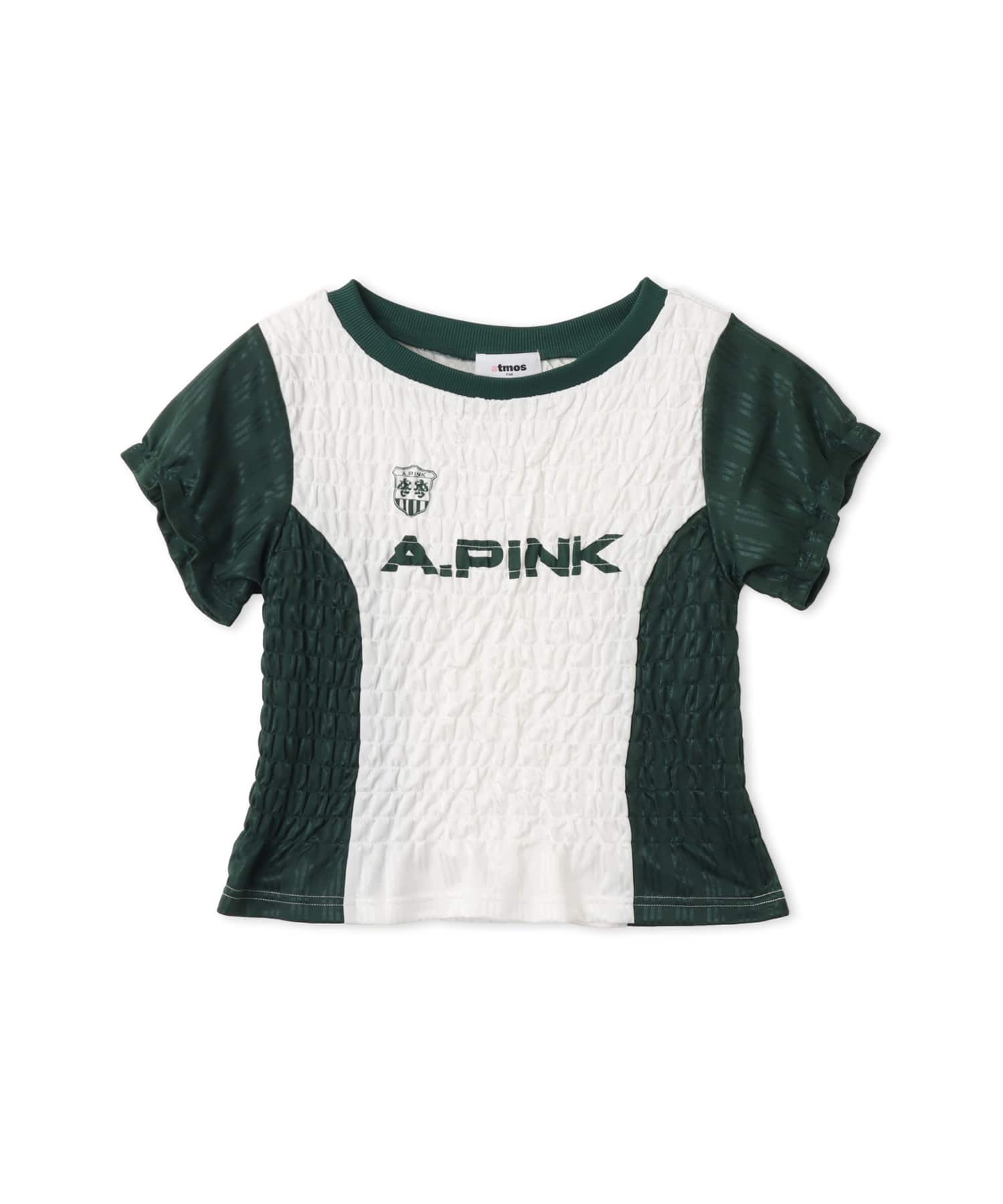 atmos pink Shirring Game T-shirt WHITEのメイン画像