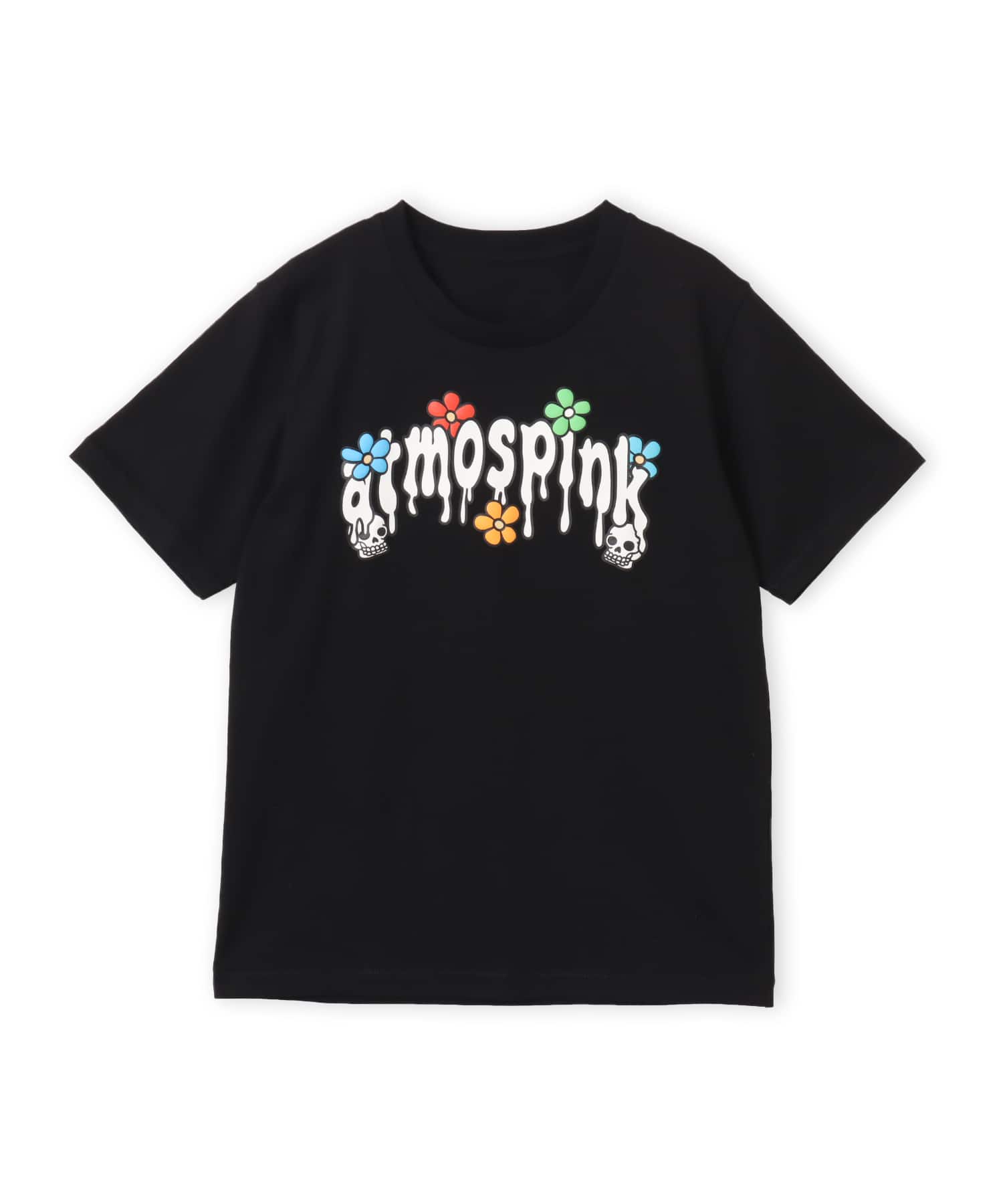 atmos pink Drip Logo T-shirt BLACKのメイン画像