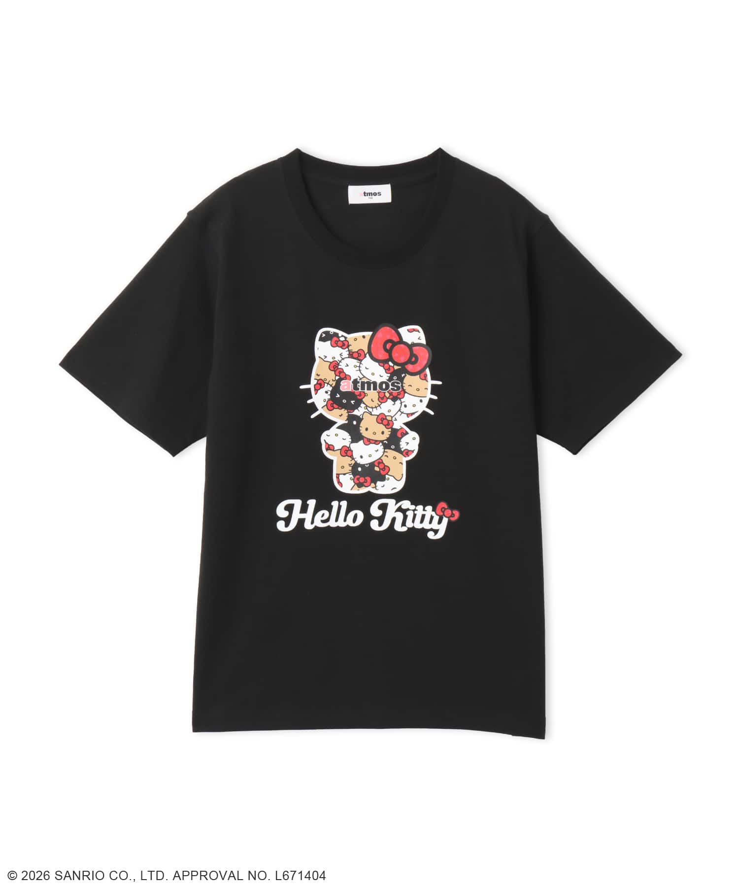 atmos pink x HELLO KITTY Big T-shirt BLACKのメイン画像