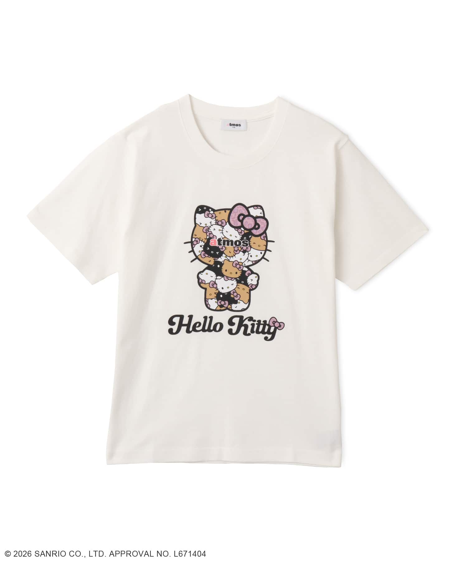 atmos pink x HELLO KITTY Big T-shirt WHITEのメイン画像
