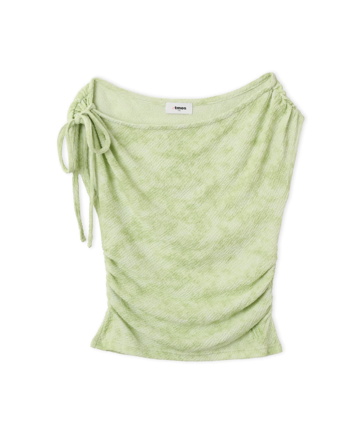 atmos pink Tie Point One Shoulder Tops GREENのメイン画像