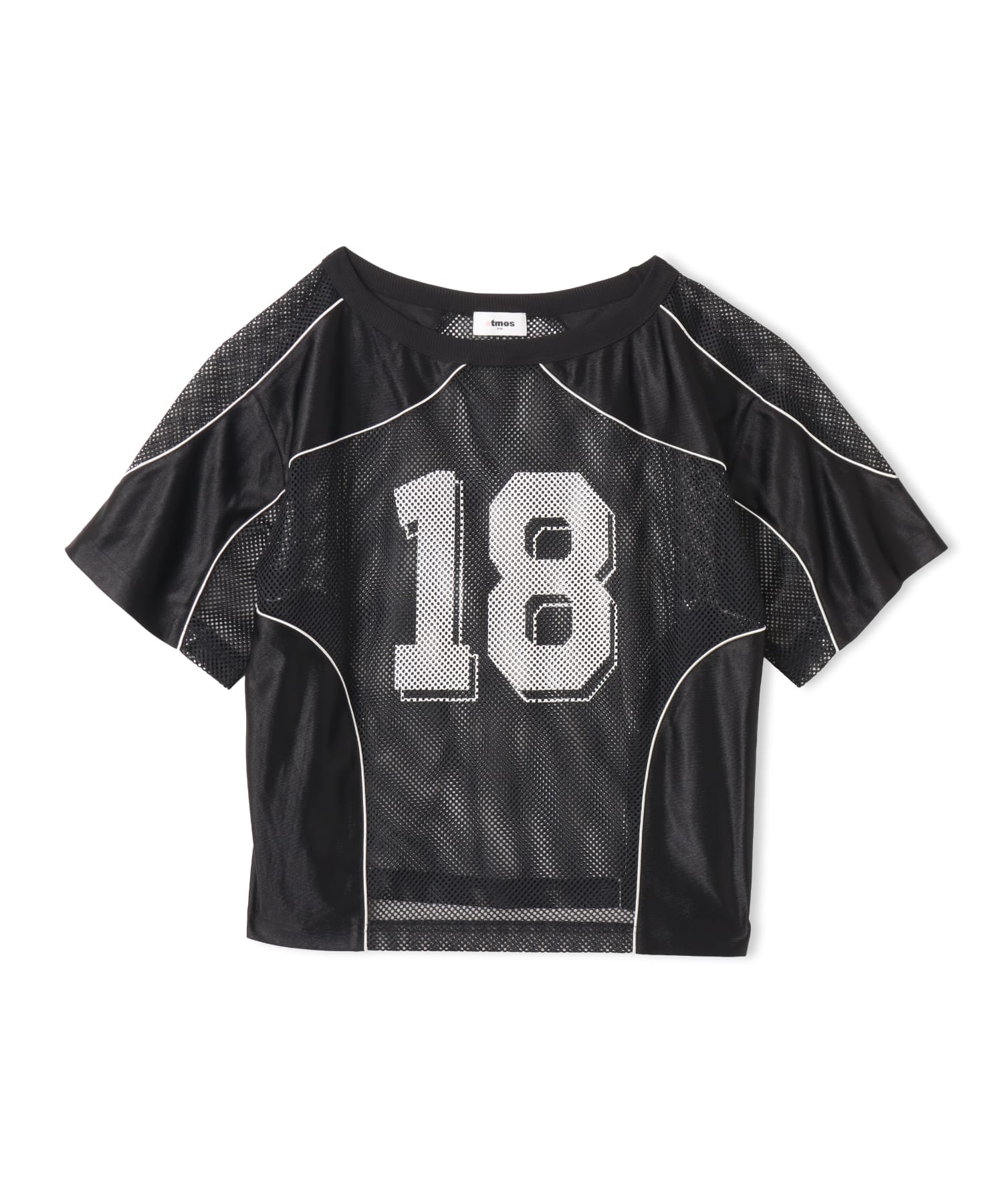 atmos pink Mesh Docking T-shirt BLACKのメイン画像