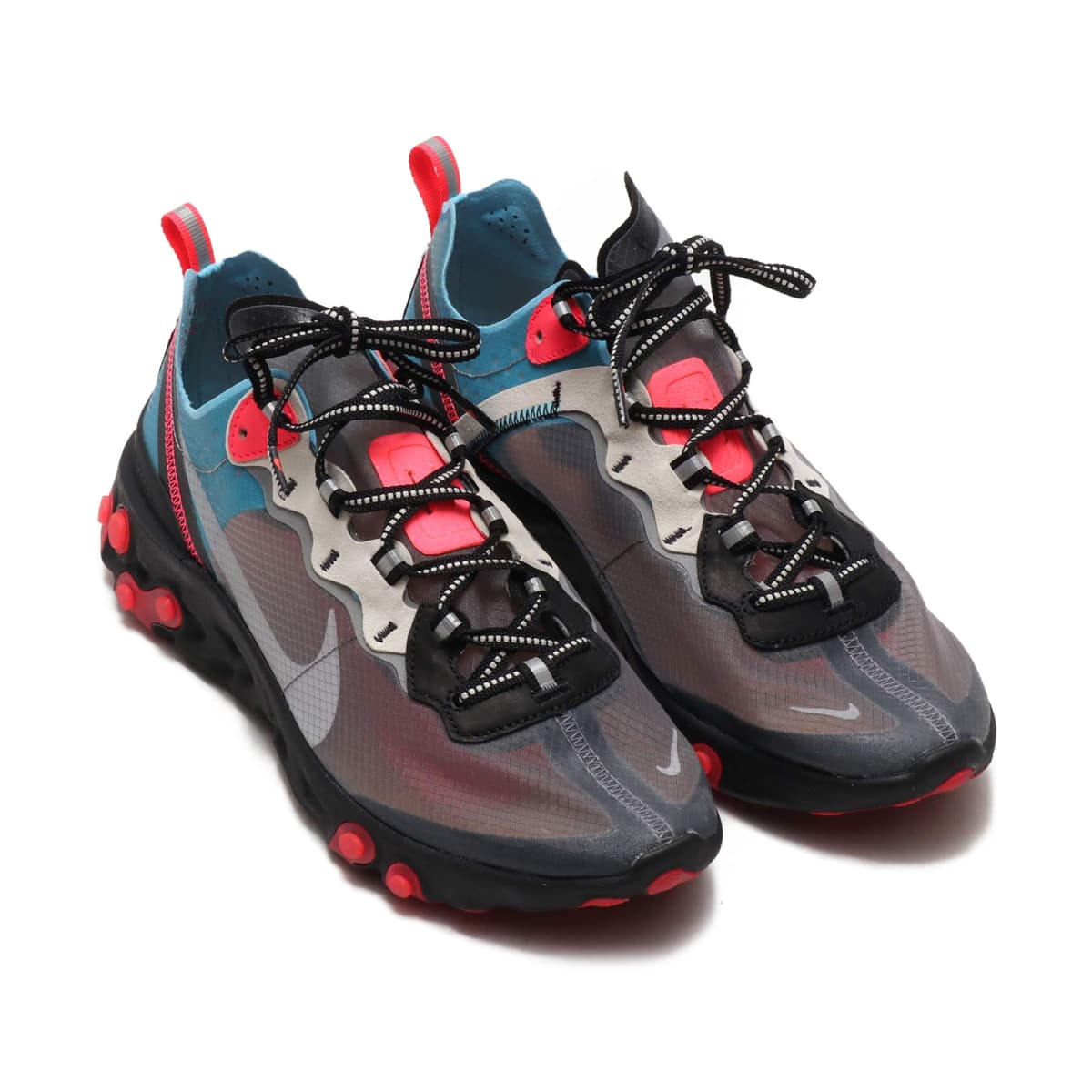 nike react element 87 chill blue solar red