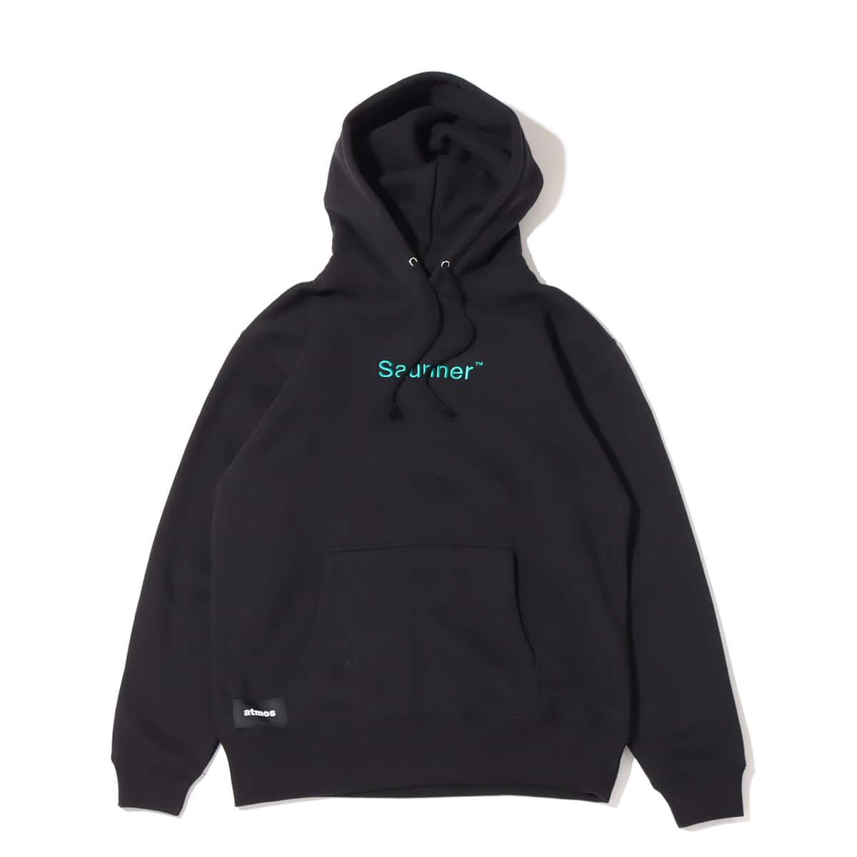 TTNE × atmos Saunner Logo Hooded Sweatshirt BLACK/JADE