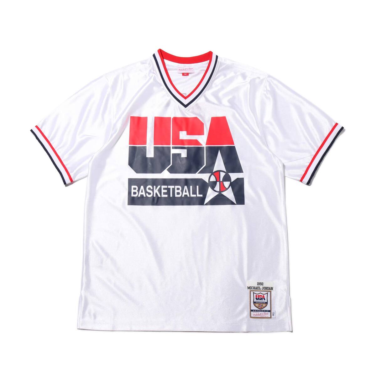 Mitchell & Ness Auth Shooting Shirts USA92-#9 M.Jordan WHITE 19FW-I