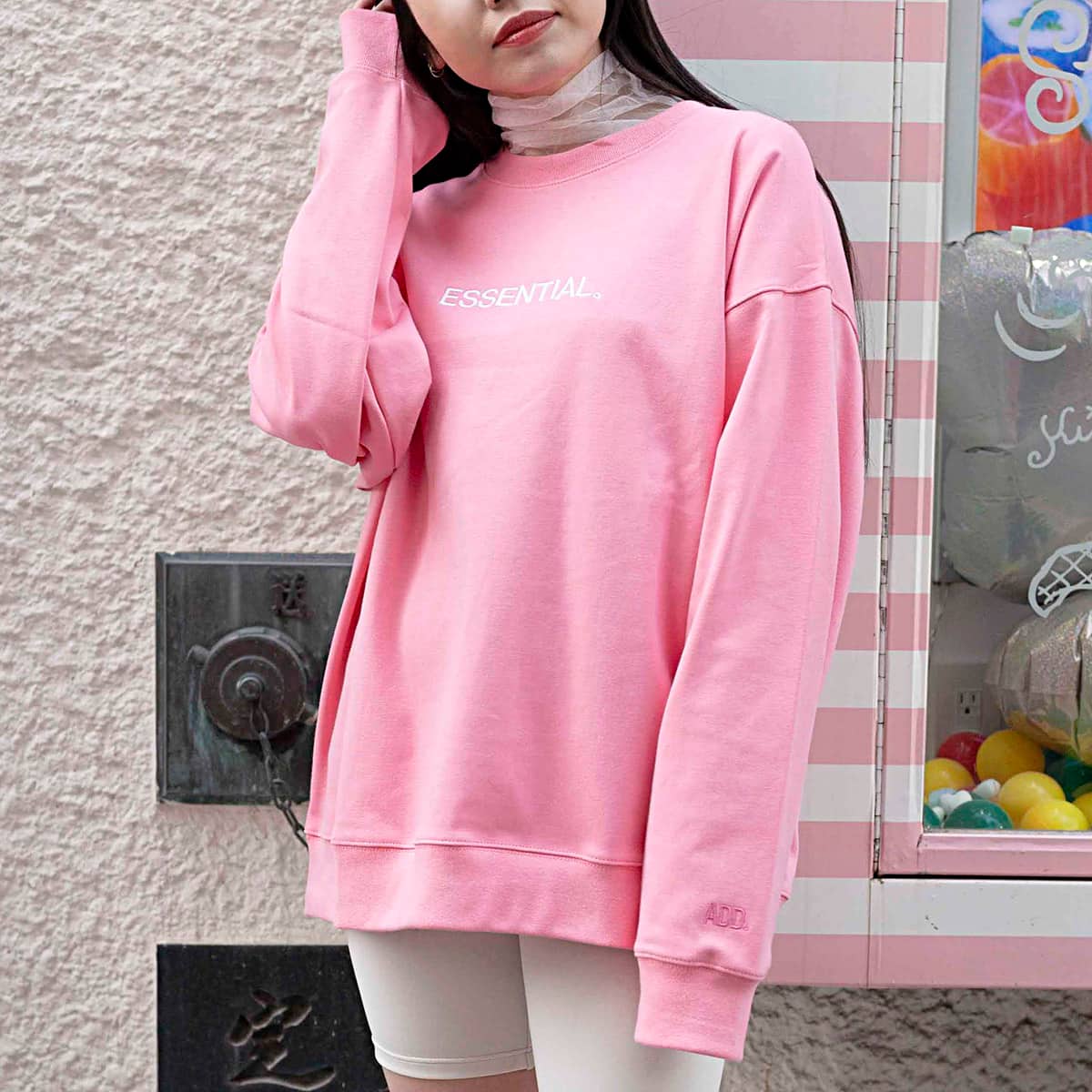 add seoul ESSENTIAL LOGO SWEATSHIRT PINK 20SP-Iのメイン画像