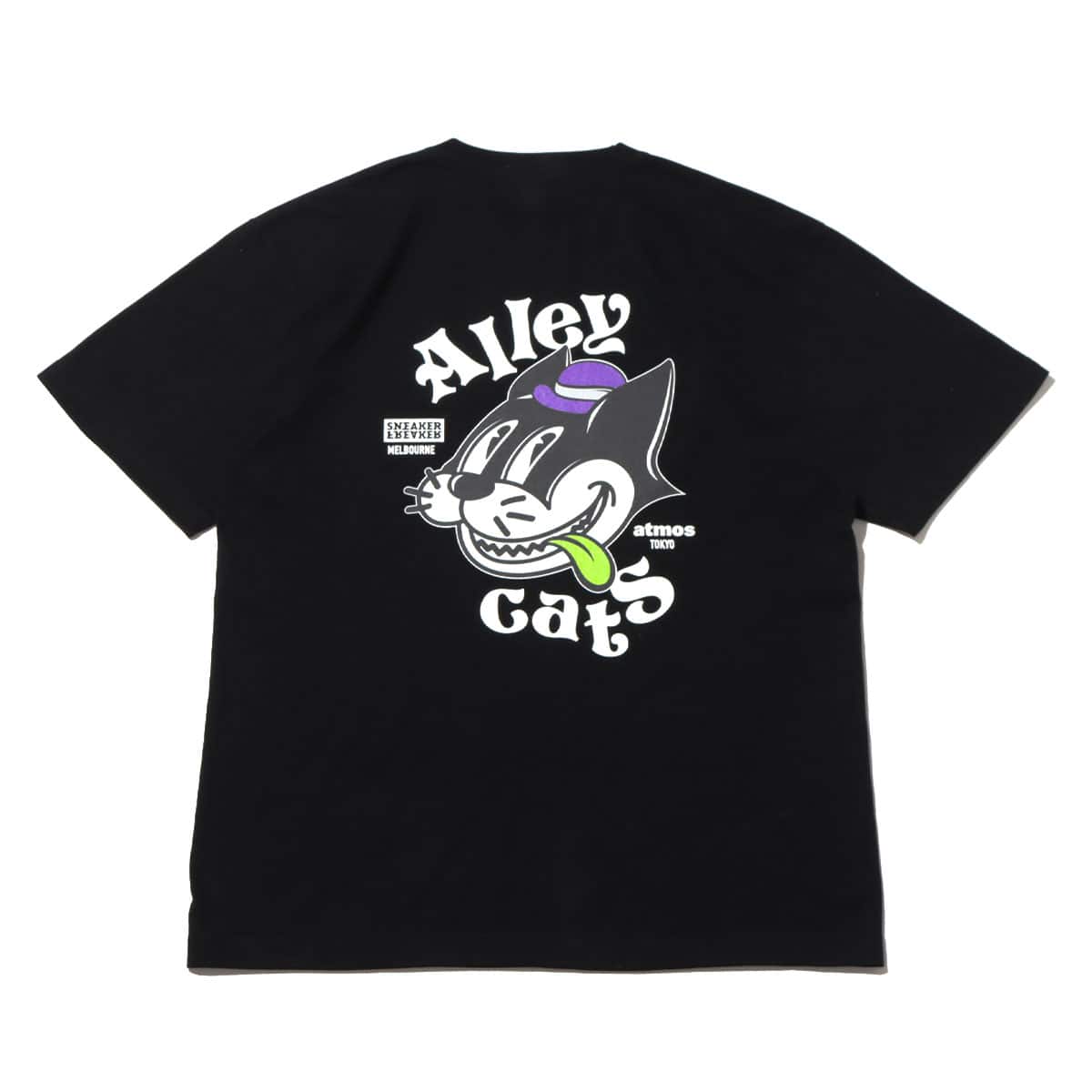 atmos x SNEAKER FREAKER ALLEY CATS T-SHIRT BLACK 22SP-I_photo_large