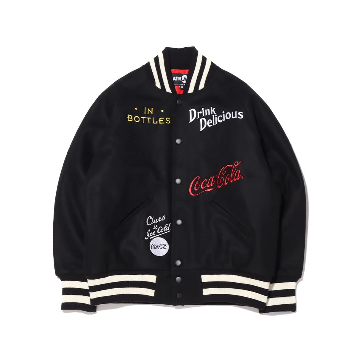 ATMOS LAB COCA-COLA BY ATMOS LAB DRINK DELICIOUS VARSITY JACKET