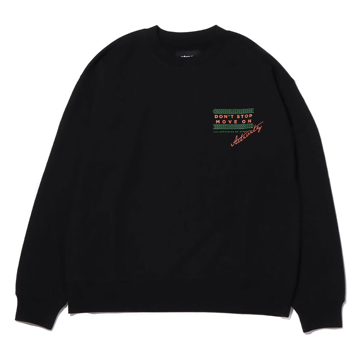 atmos MOVE ON SWEAT CREW BLACK 20FA-I_photo_large
