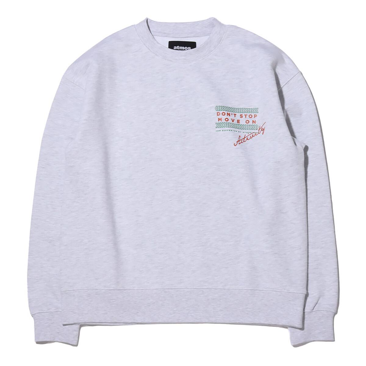 atmos MOVE ON SWEAT CREW GRAY 20FA-I_photo_large