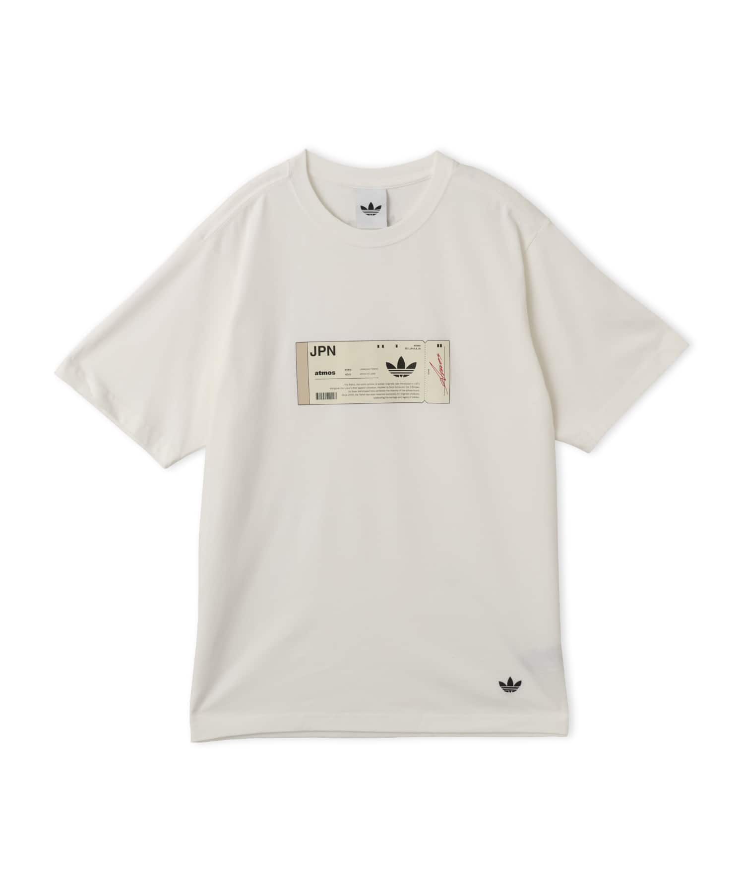 adidas atmos TICKET TEE WHITEのメイン画像