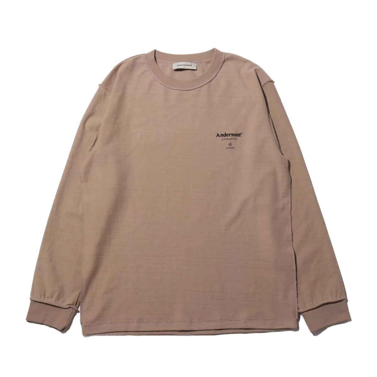 Andersson Bell UNISEX ANDERSSON SIGNATURE LOGO L/S T-SHIRT SAND BEIGE 19FA-I_photo_large