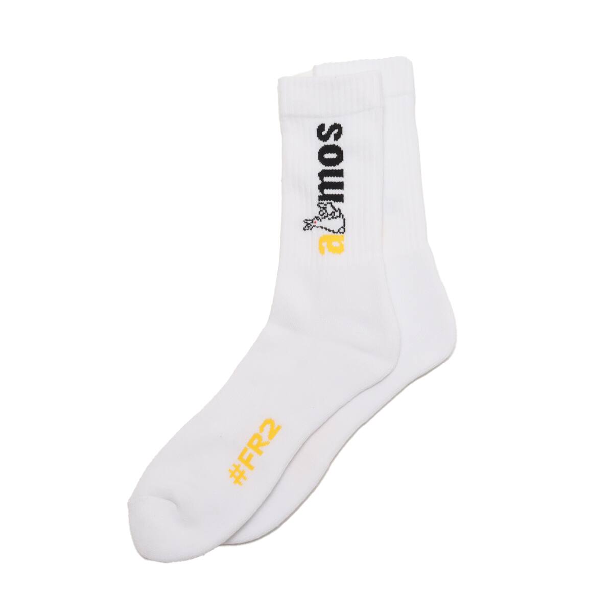 atmos × FR2 RABBIT LOGO JACQUARD SOCKS WHITE 21SP-S_photo_large