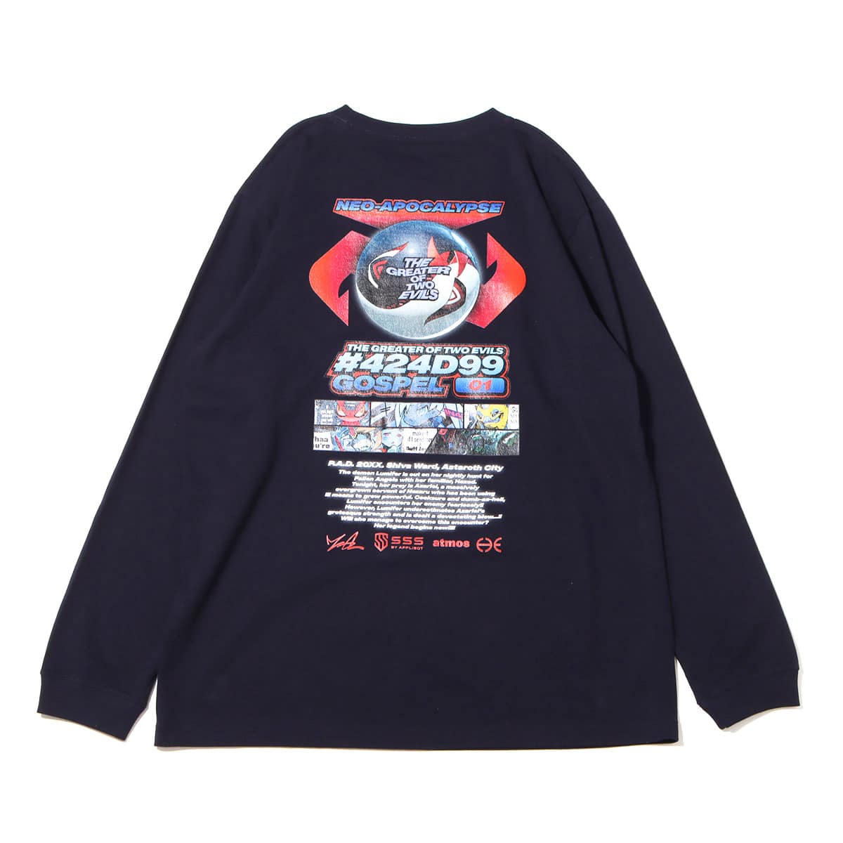 atmos × Sevnzel Collaboration L/S TEE NAVY 21FA-I