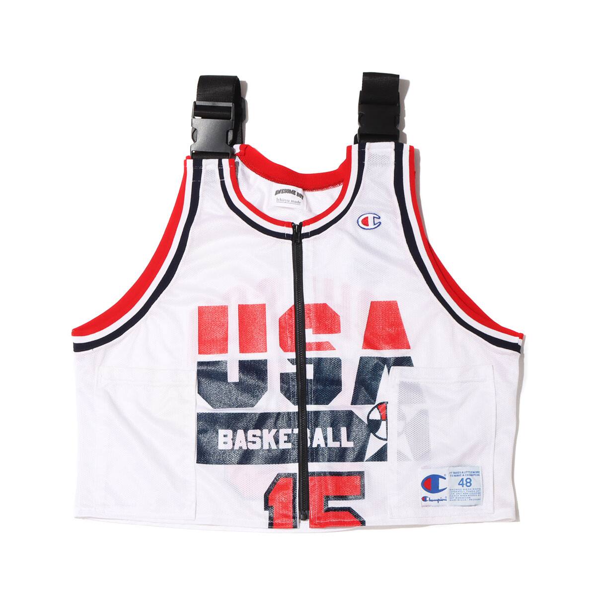 Awesome Boy REMAKE BASKETBALL VEST WHITE 21SU-I_photo_large
