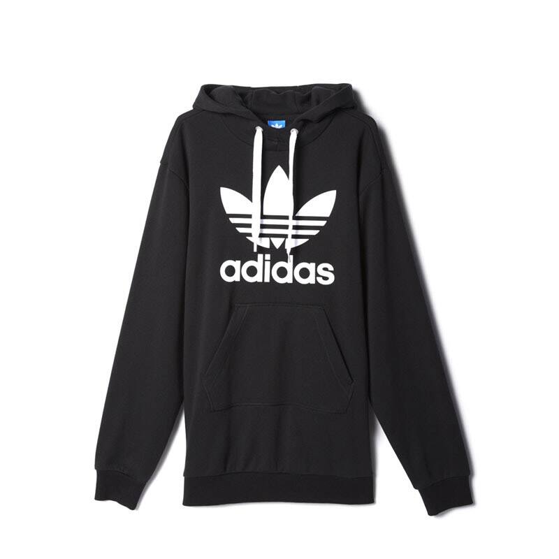 Adidas Originals Trefoil Long Hoodie アディダス オリジナルス トレファイル ロング フーディー Black レディース パーカー 16fw I