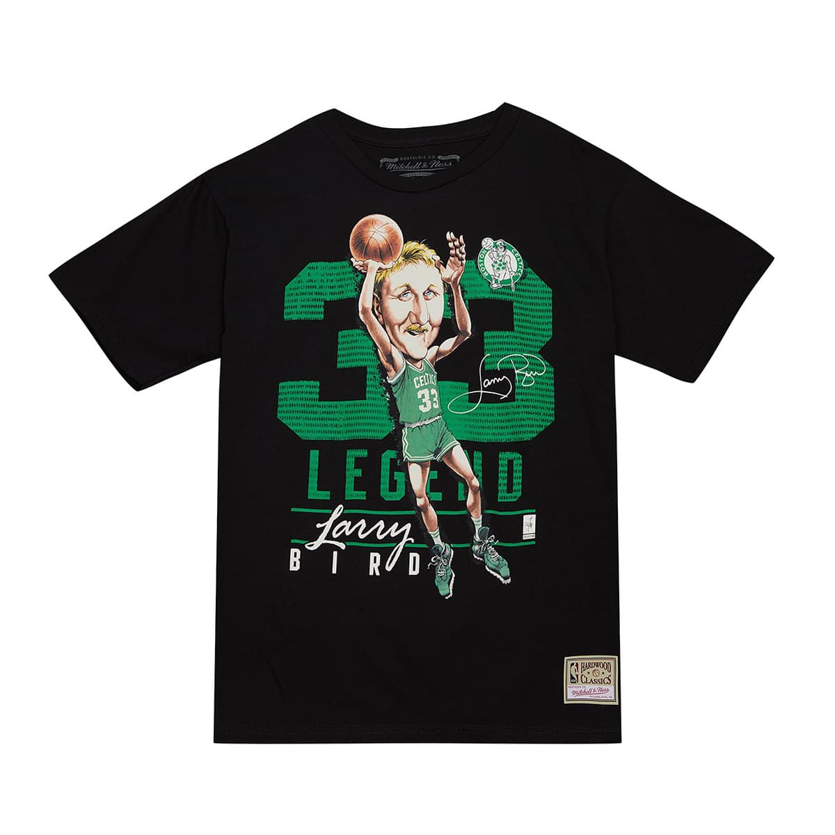 Mitchell & Ness HWC CARICATURES CELTICS L.BIRD BLACK 23SU-Iのメイン画像