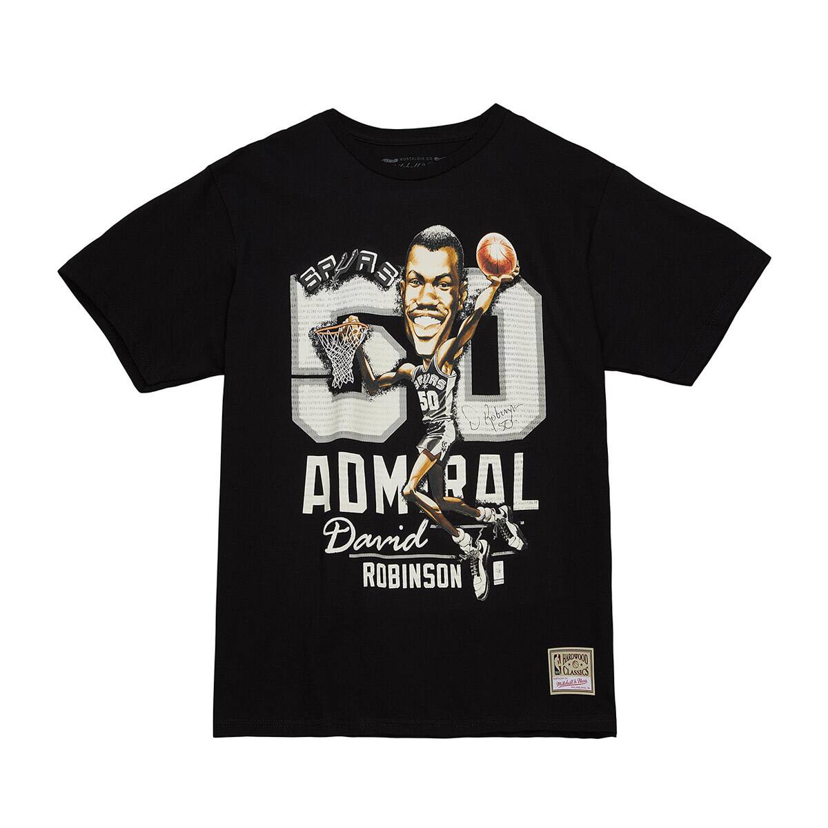 Mitchell & Ness HWC CARICATURES SPURS D.ROBINSON BLACK 23SU-Iのメイン画像