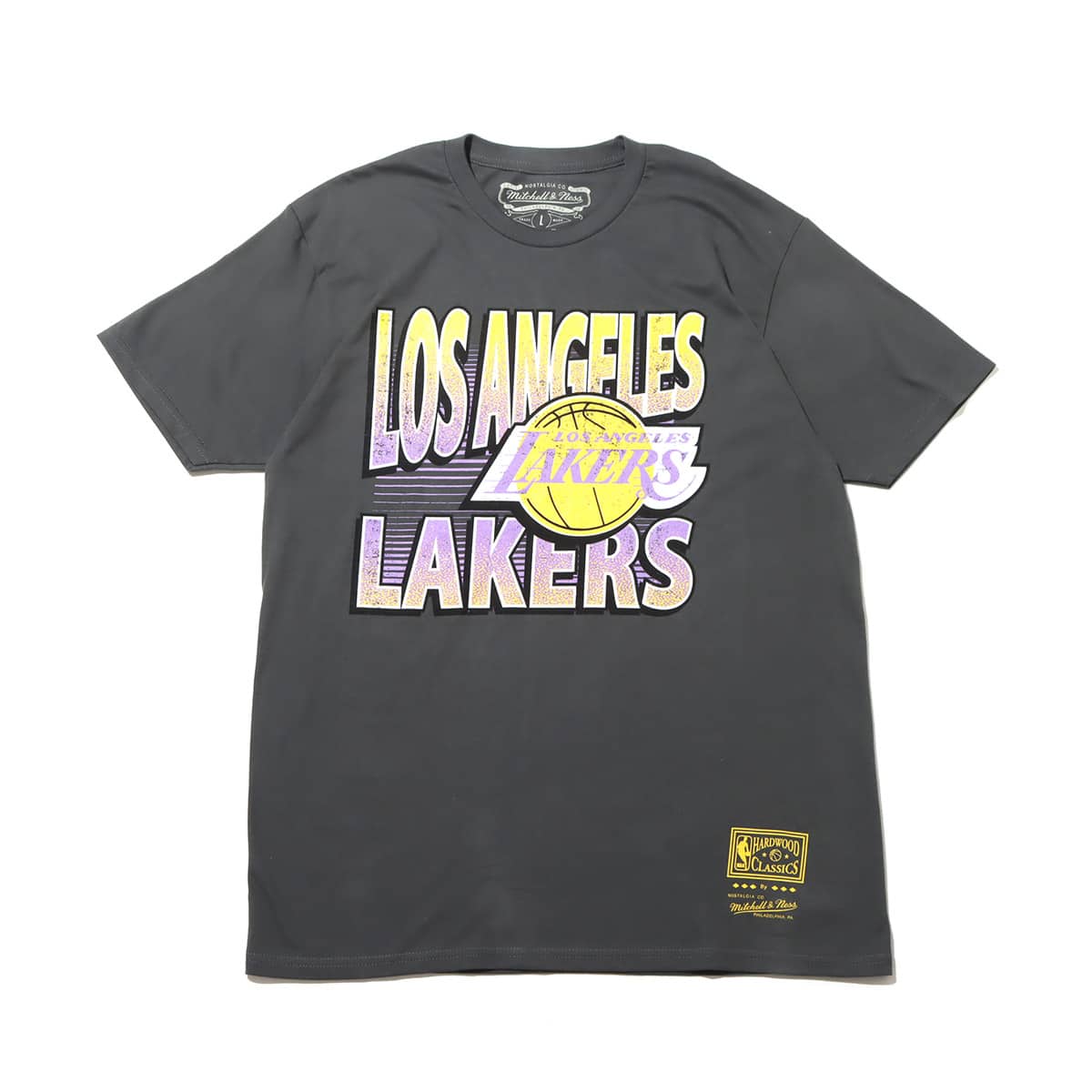 Mitchell & Ness NBA INCLINE STACKED TEE LAKERS BLACK 23SS-Iのメイン画像