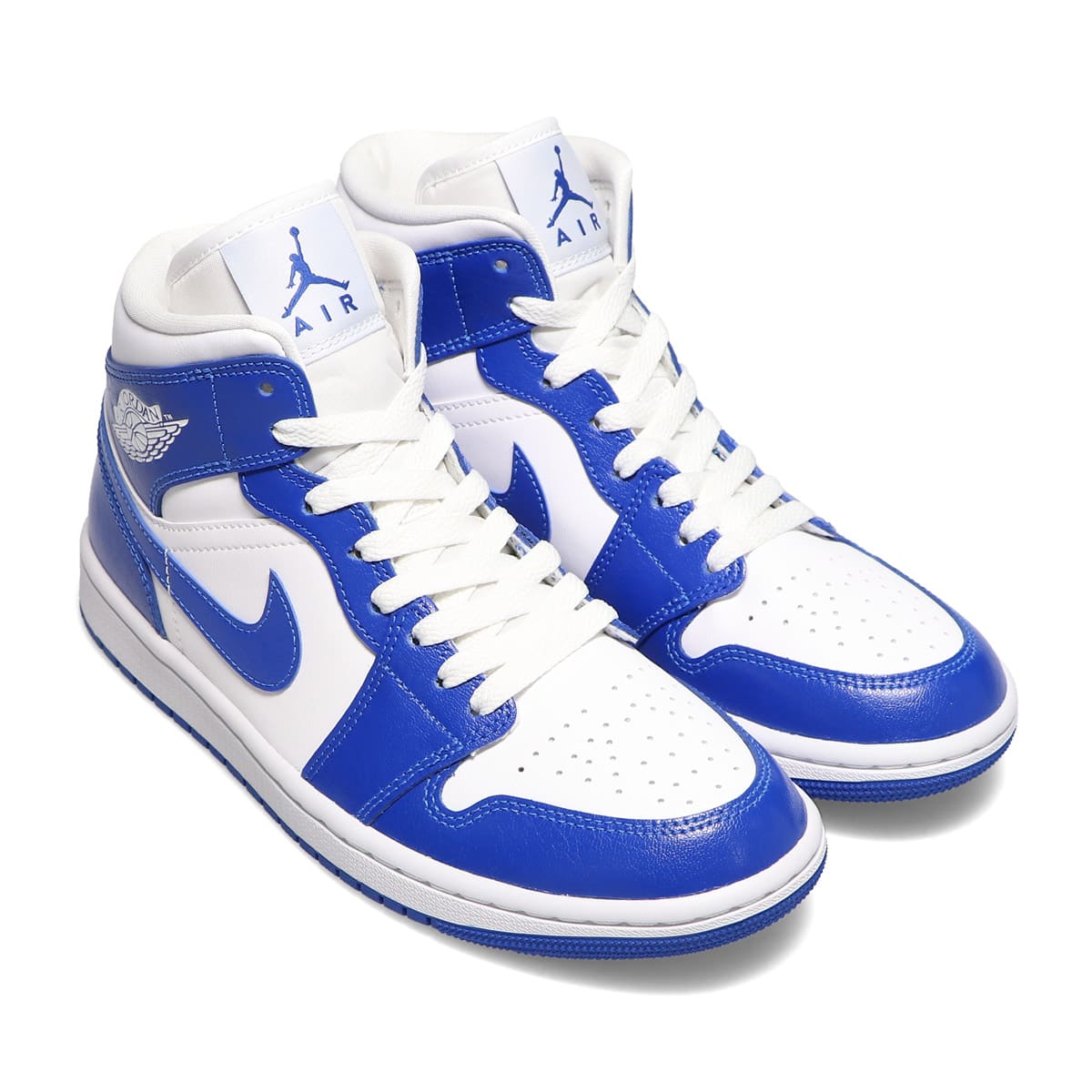 JORDAN BRAND WMNS AIR JORDAN 1 MID WHITE/HYPER ROYAL-WHITE 21FA-I