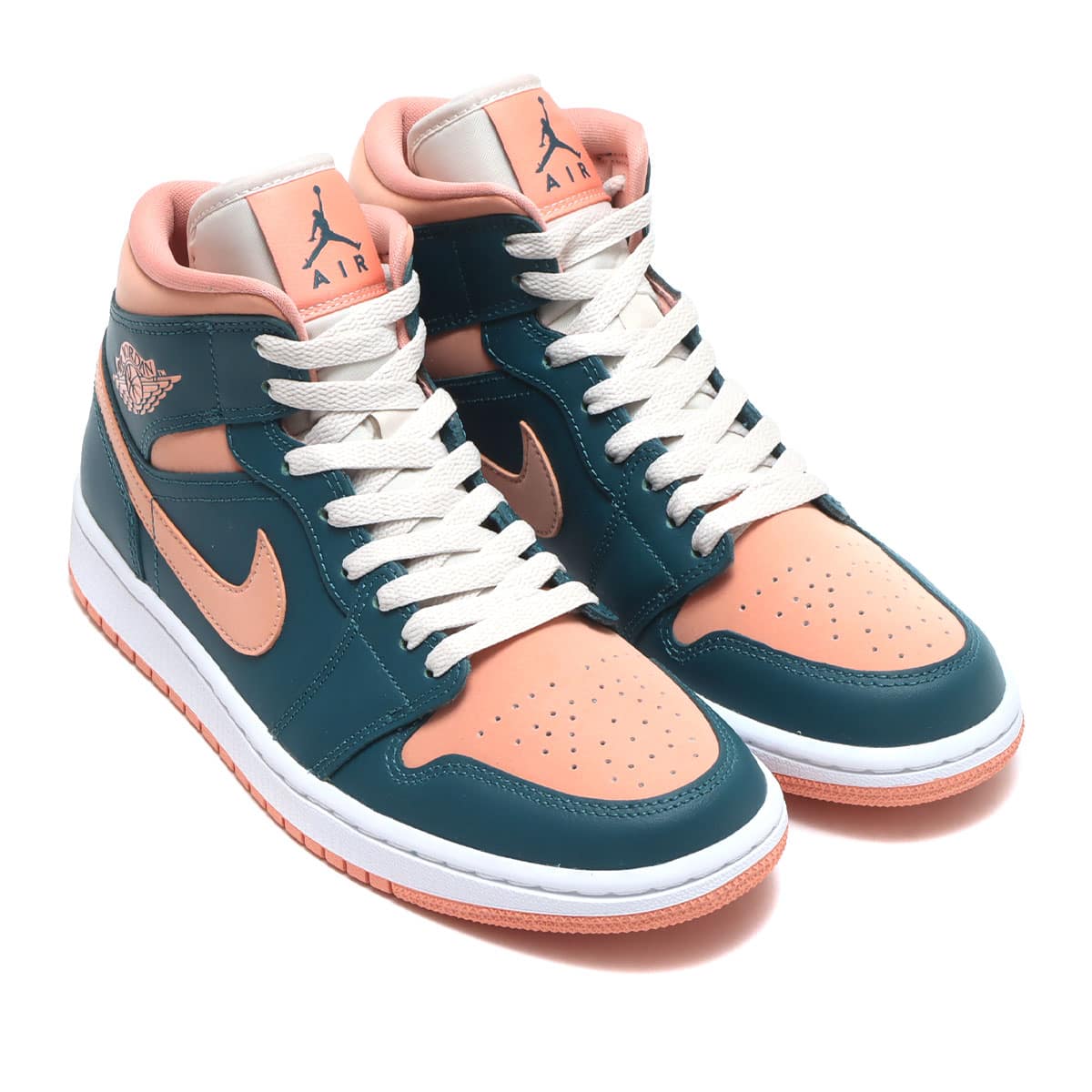 JORDAN BRAND WMNS AIR JORDAN 1 MID DARK TEAL GREEN/DARK TEAL GREEN ...