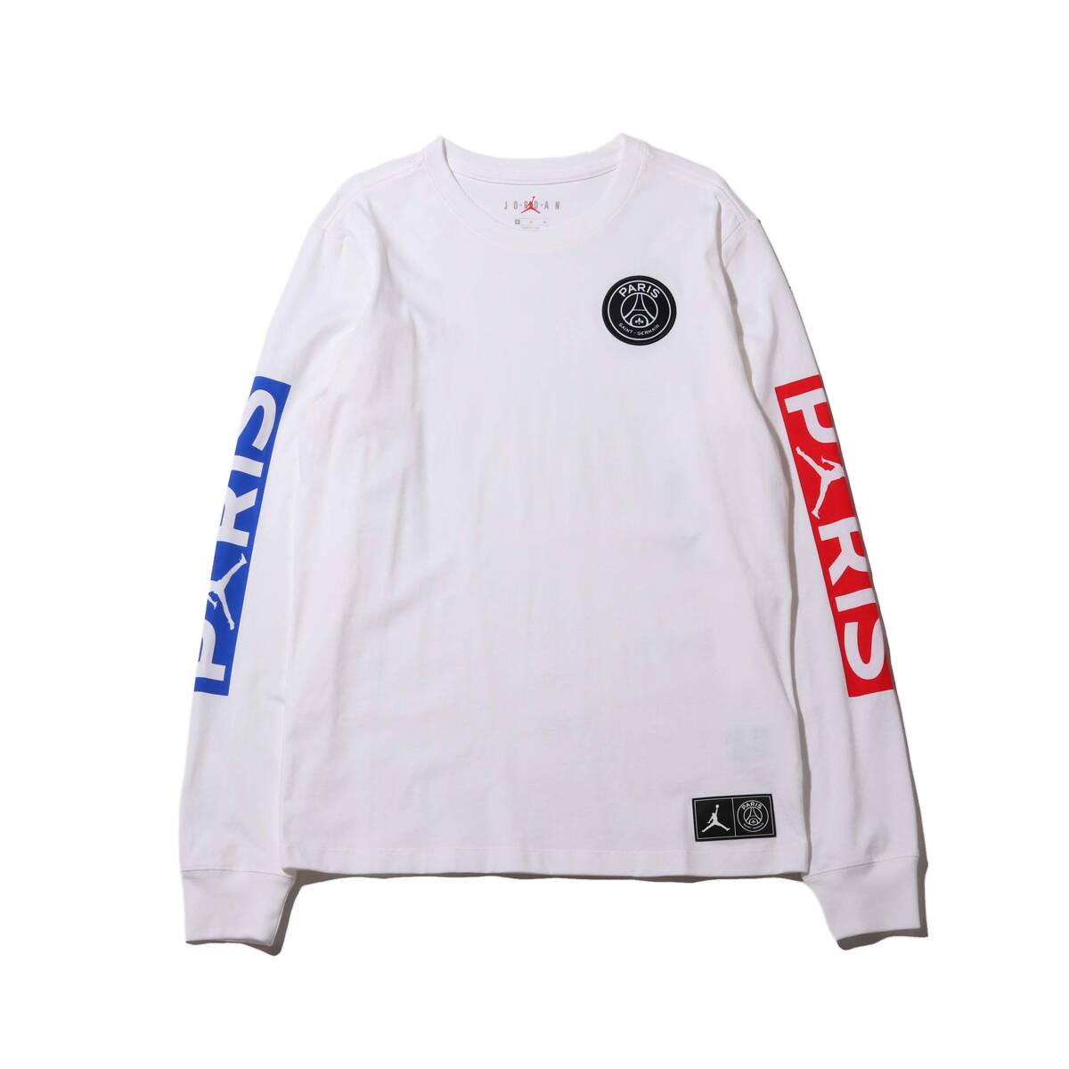 JORDAN BRAND AS M J PSG LS TEE WHITE/UNIVERSITY RED/HYPER COBALT 20SP-S_photo_large