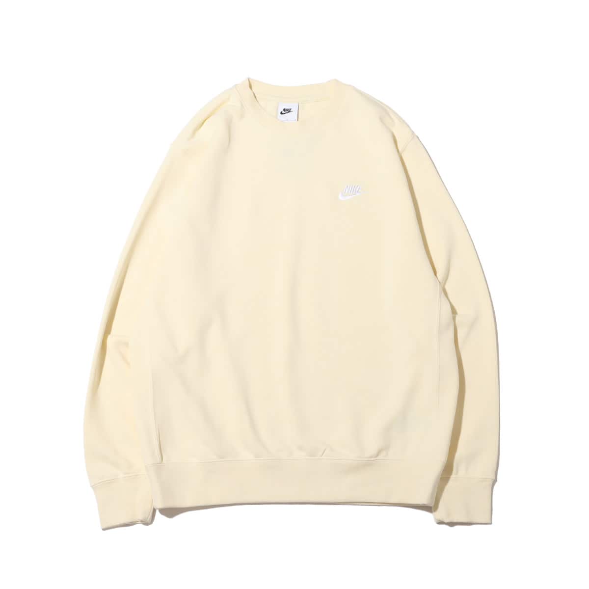 NIKE AS M NSW CLUB CRW FT COCONUT MILK/WHITE 22SP-Iのメイン画像