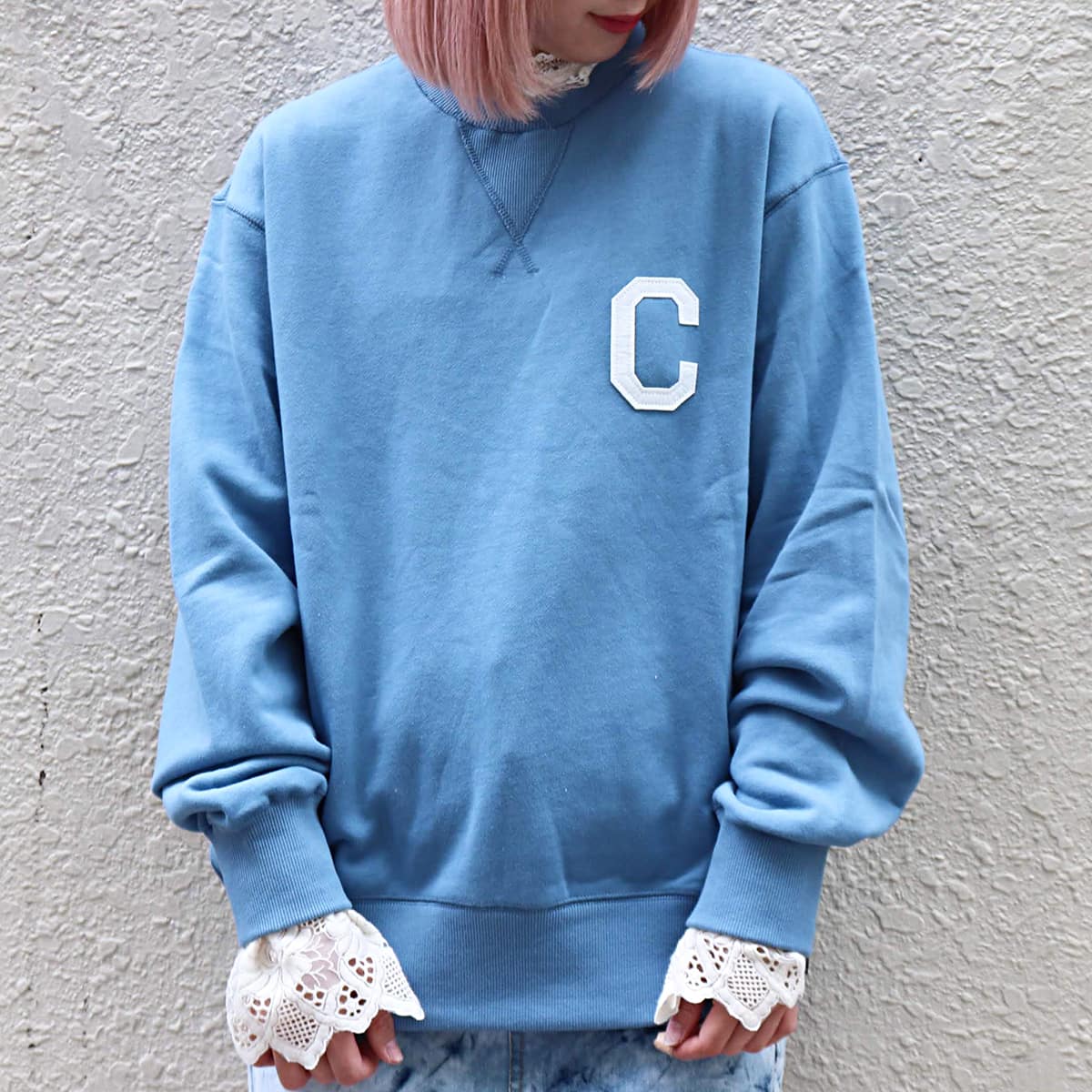 COVERNAT C LOGO CREWNECK BLUE 20SP-I_photo_large