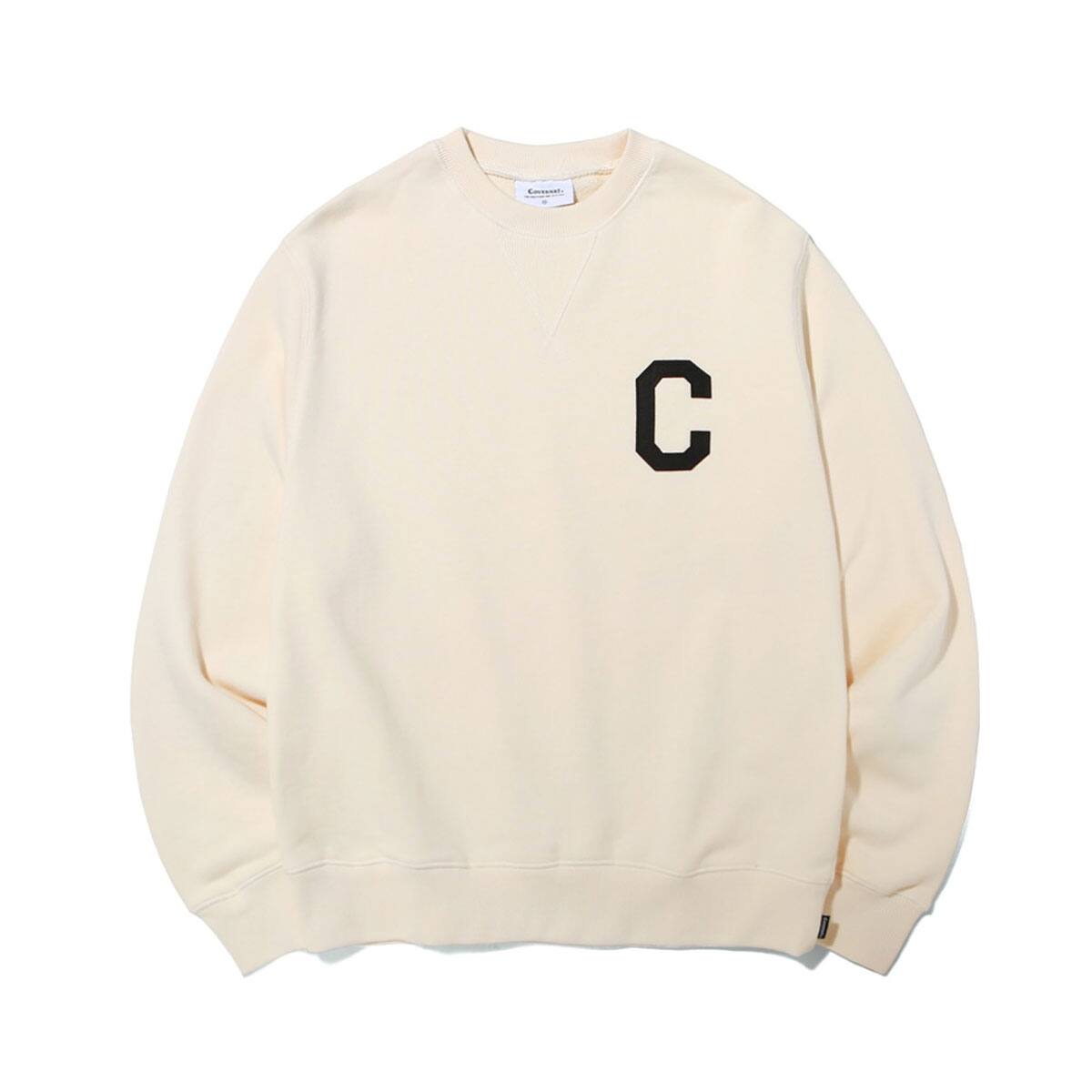 COVERNAT C LOGO CREWNECK IVORY 20SP-I_photo_large